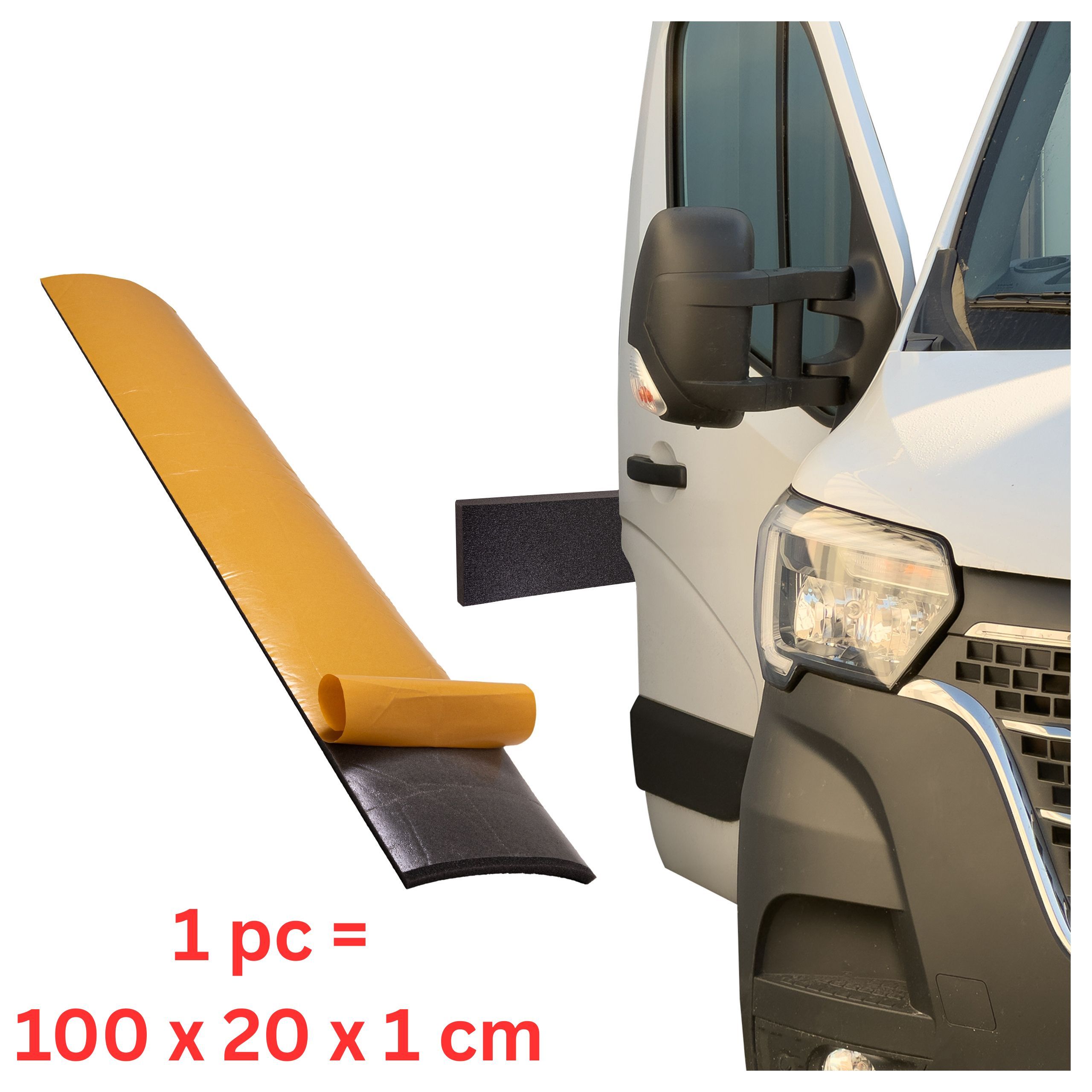 Image of Self-adhesive Foam For Garage Wall 20 Cm Bumper For Car Door Protective Sponge With Adhesive Facilitating Exit From The Car, Door Protector, Absorber, , , 1pc, 1 Meter, 1 Cm Thick.