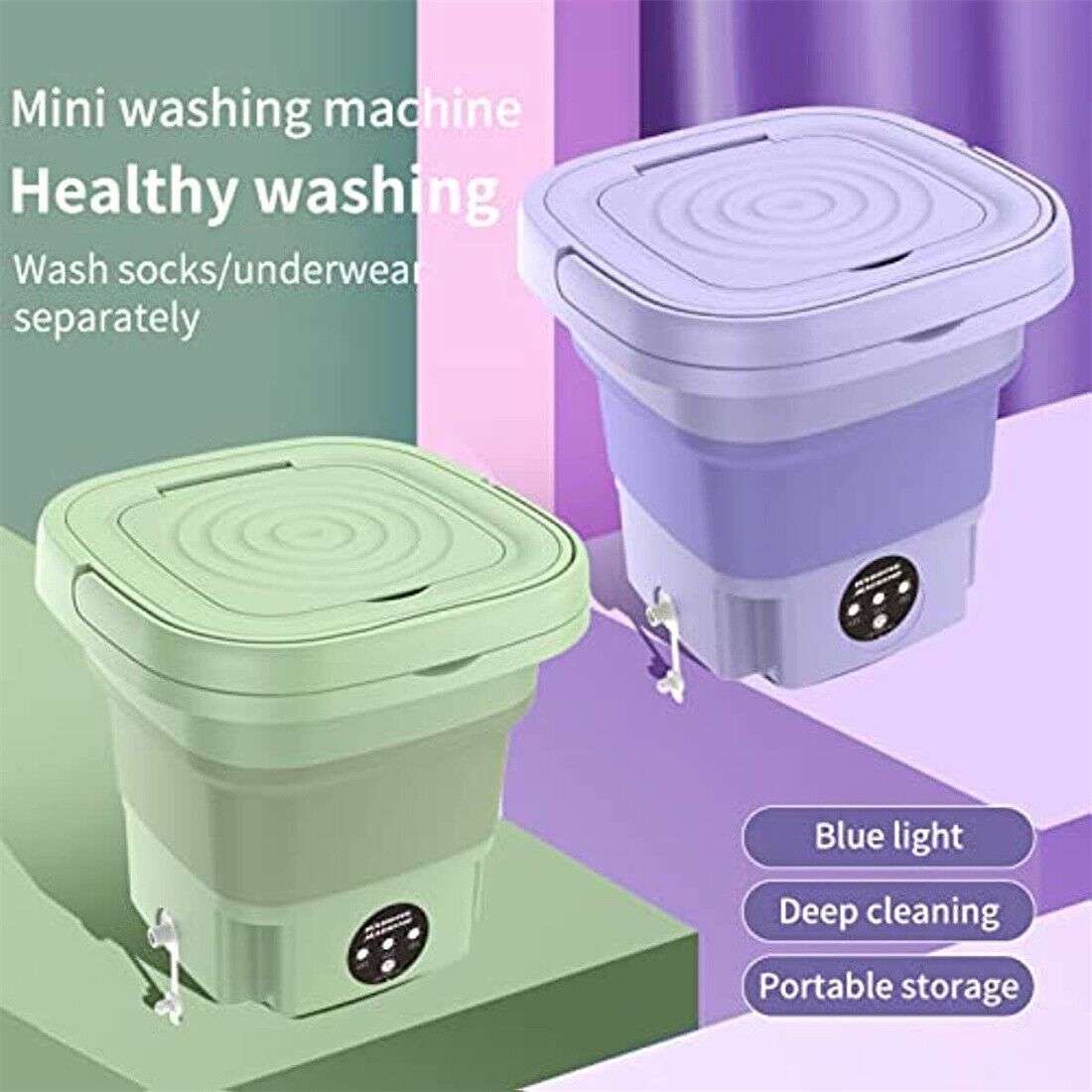 8l portable washing machine mini washer foldable washer and spin dryer travel uk details 7