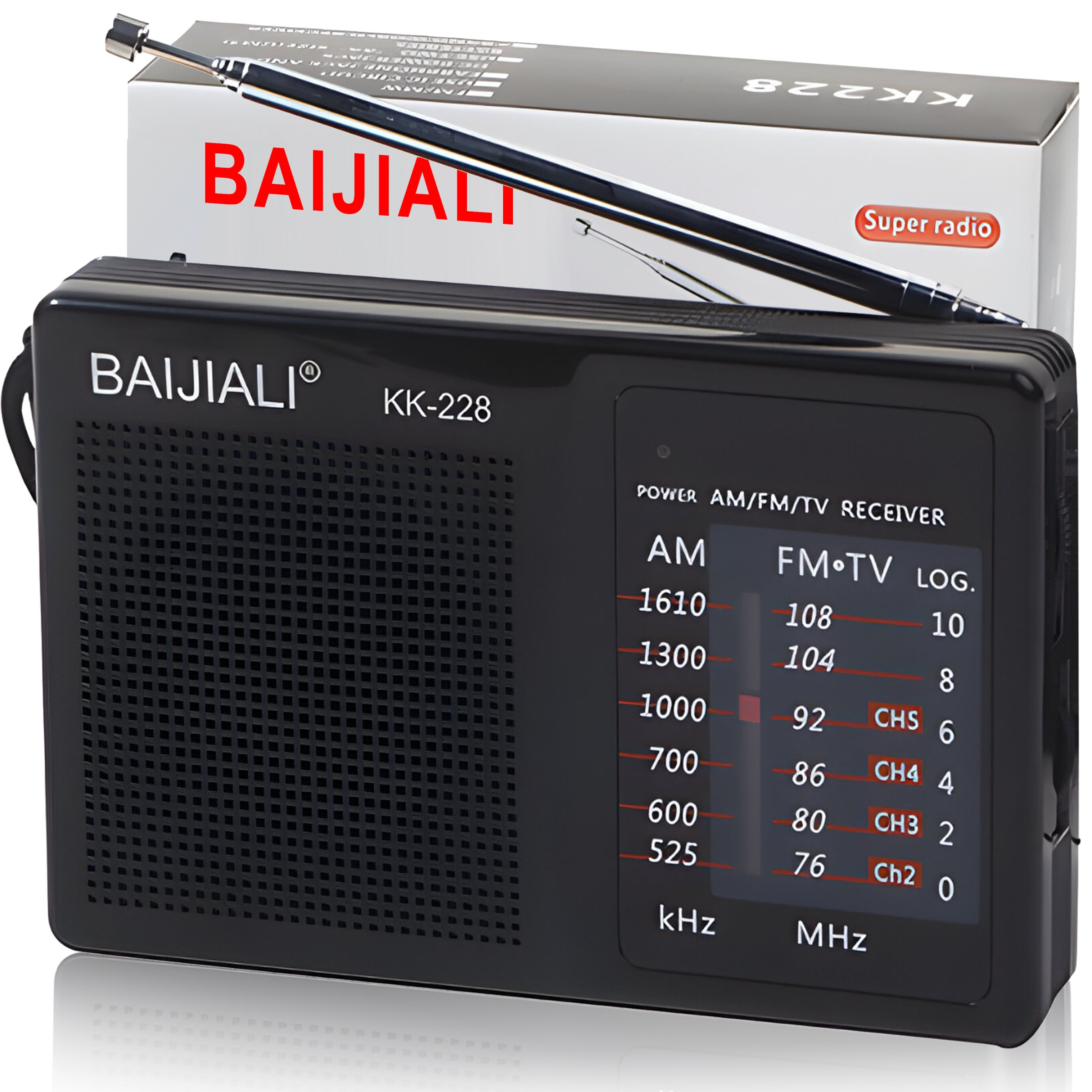 TEMU Radio FM AM RETOO Techpro portable, cuisine, construction, alimentée par batterie, avec service Jack, appareil compact, radio mobile, de vie de