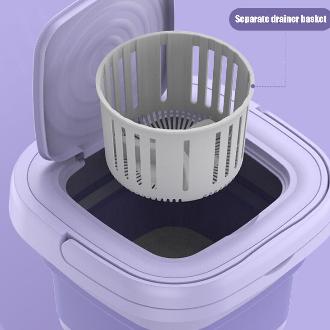 8l portable washing machine mini washer foldable washer and spin dryer travel uk details 5