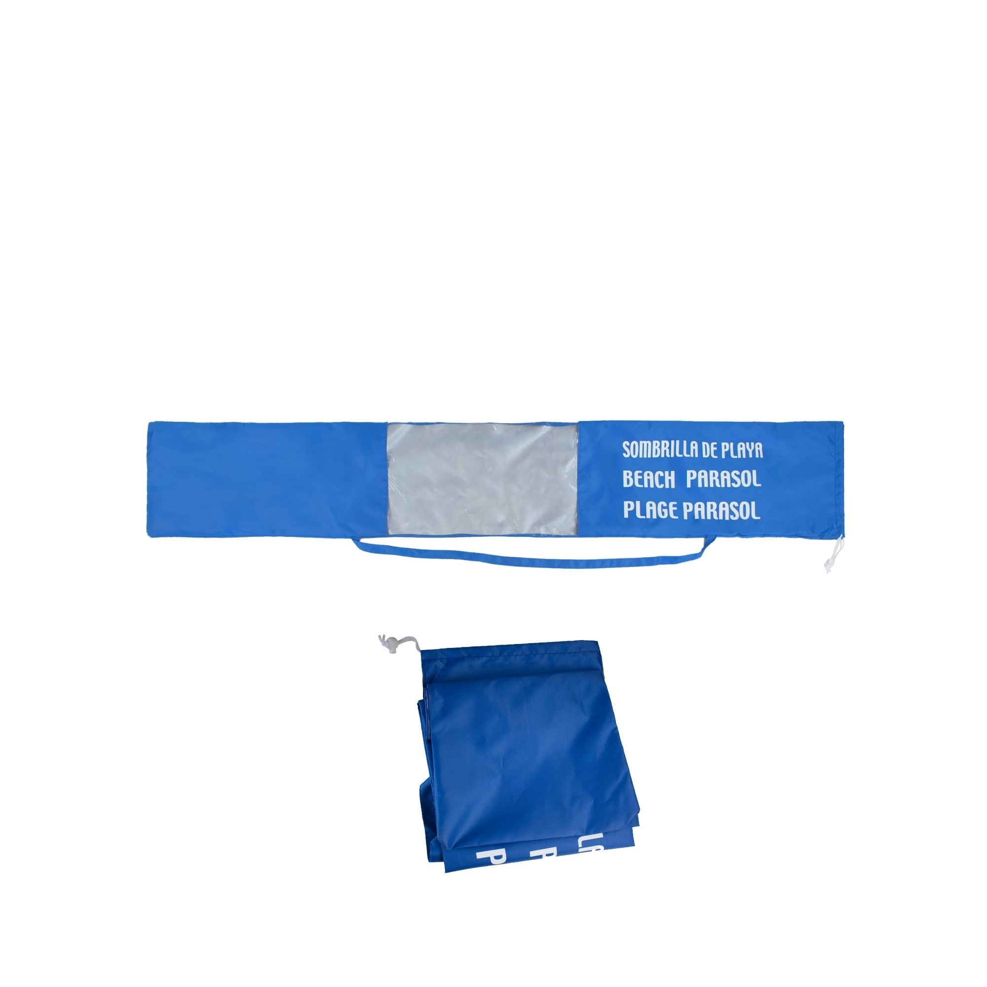 TEMU Beach Umbrella Cover With Adjustable Strap, Transparent Window, Waterproof And Durable, For Umbrellas Up To 240cm, Garden Transport Bag