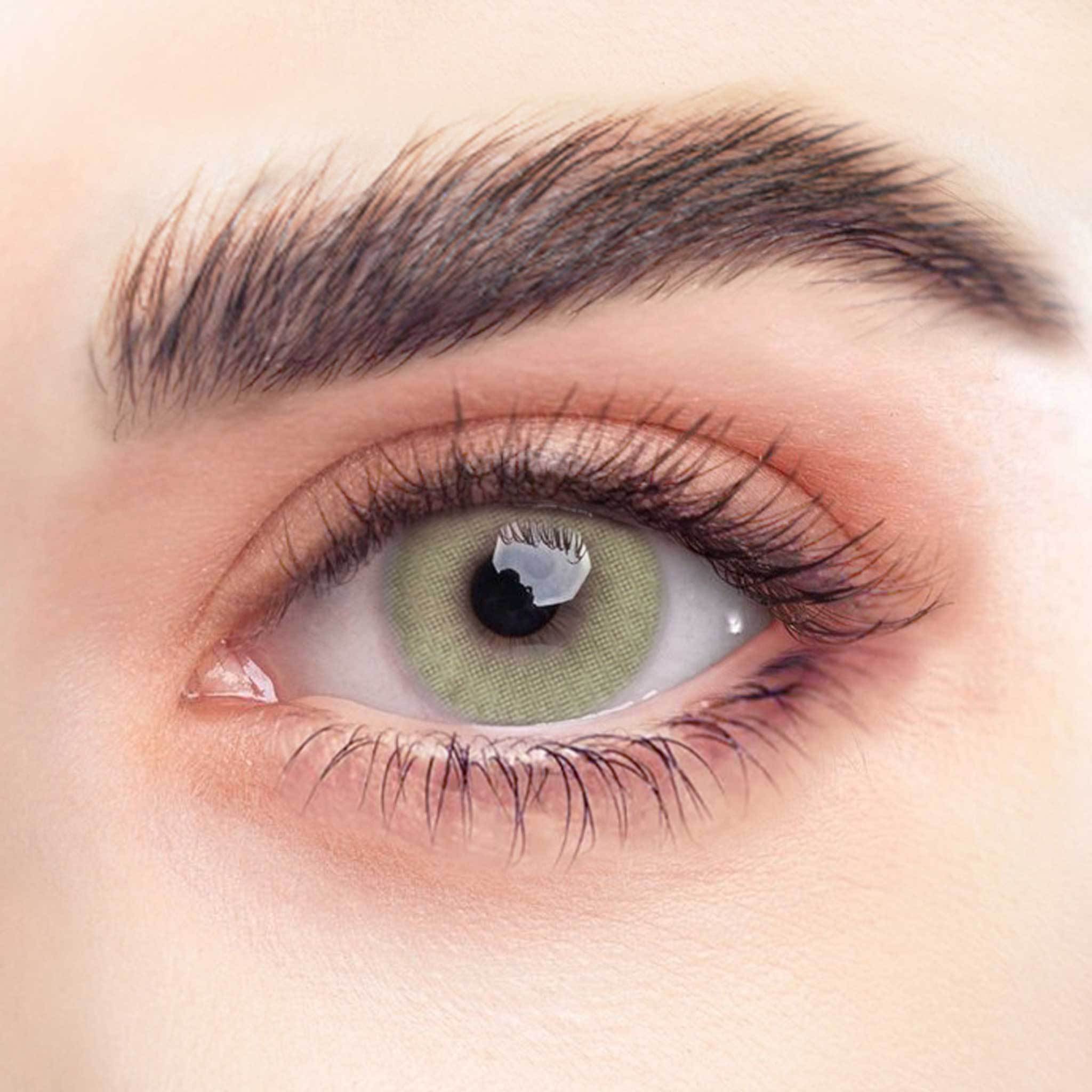 REHLEIN Lenti a Contatto Colorate Verde Mela (2 Paia + Custodia) – Marca Tedesca, Design Fresco e Copertura Alta, Comode per l'Uso Mensile, Doppia Protezione