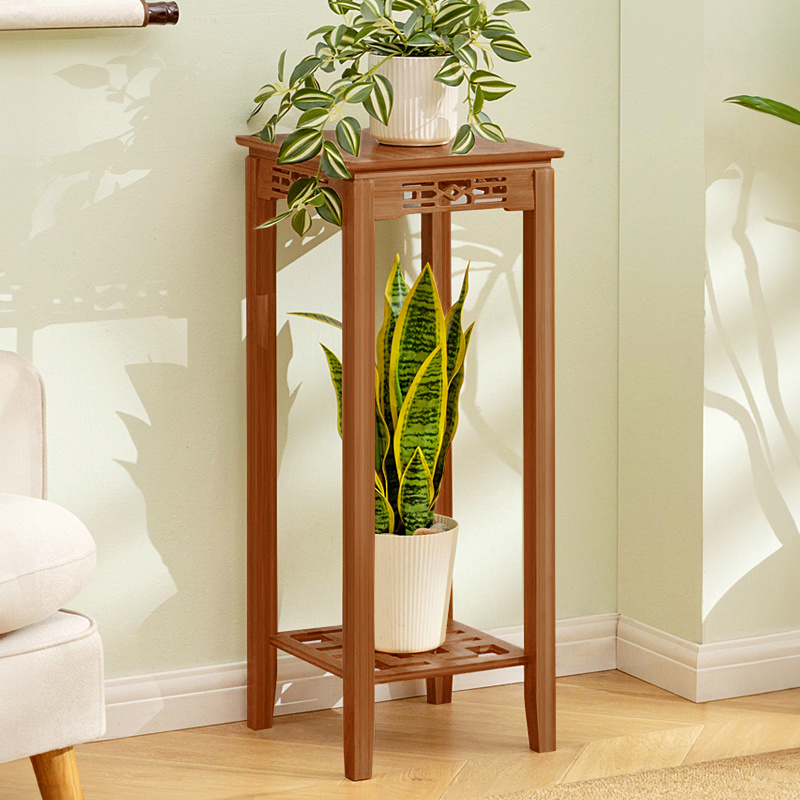 modern wooden plant stand display shelves indoor outdoor multi functional flower pot storage rack for home garden decor versatile plant display solution flower display stand