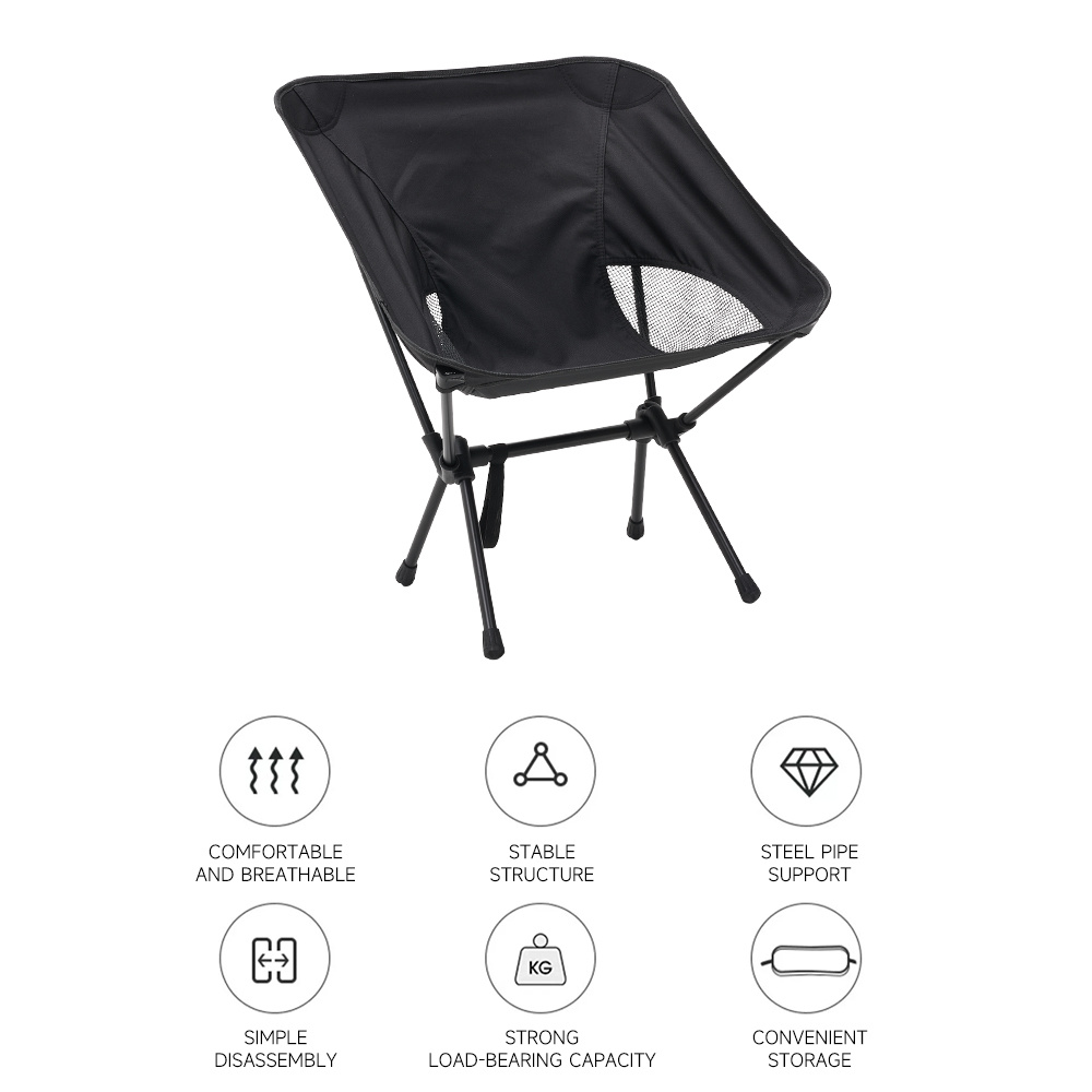 folding fishing chair height adjustable portable camping chair   used for picnic camping hiking details 10