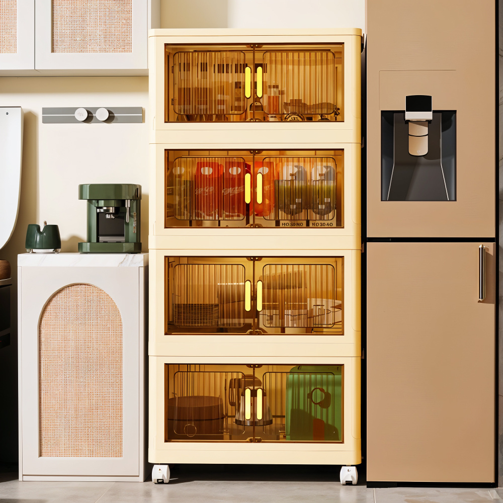 4-Tier Plastic Storage Boxes with Lids