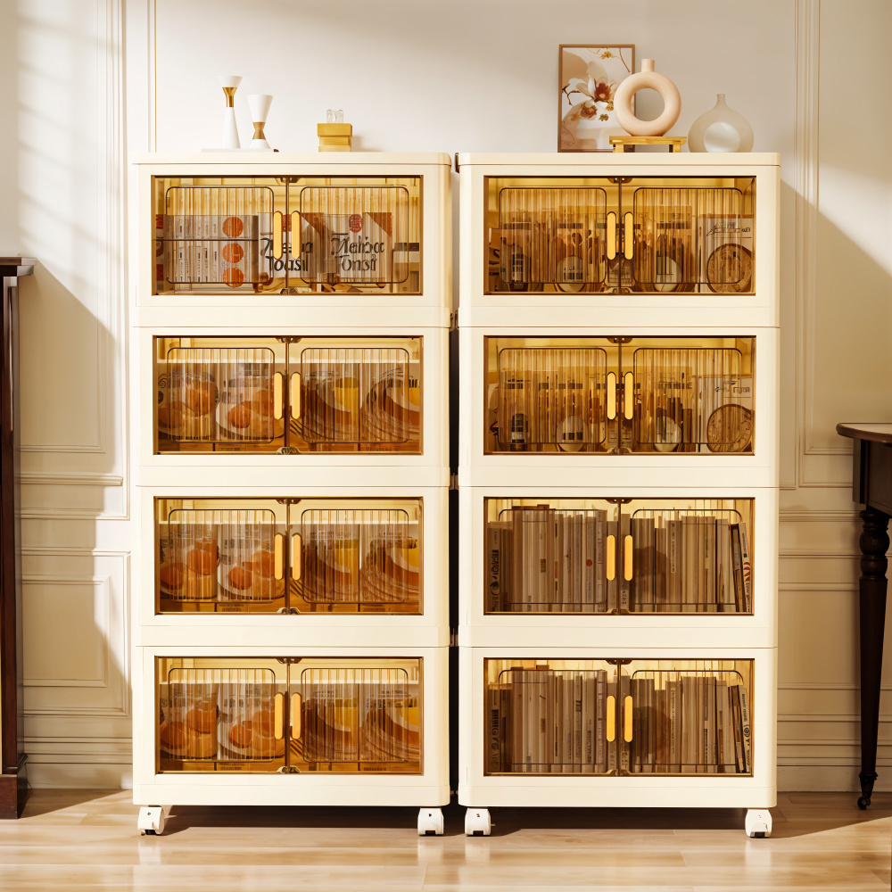 4-Tier Plastic Storage Boxes with Lids