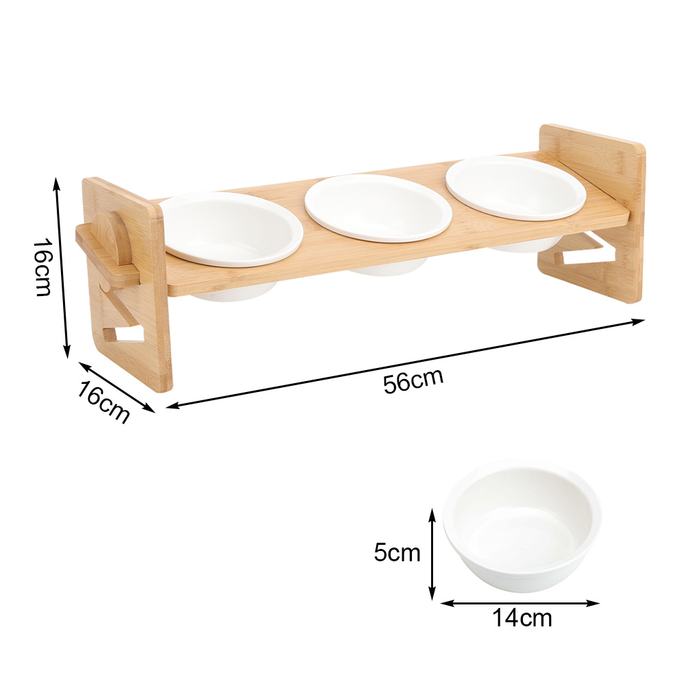TEMU Elevated Dog Bowls - Adjustable Stand Feeder With Ceramic Raised Bowls For Small Dogs And Cats