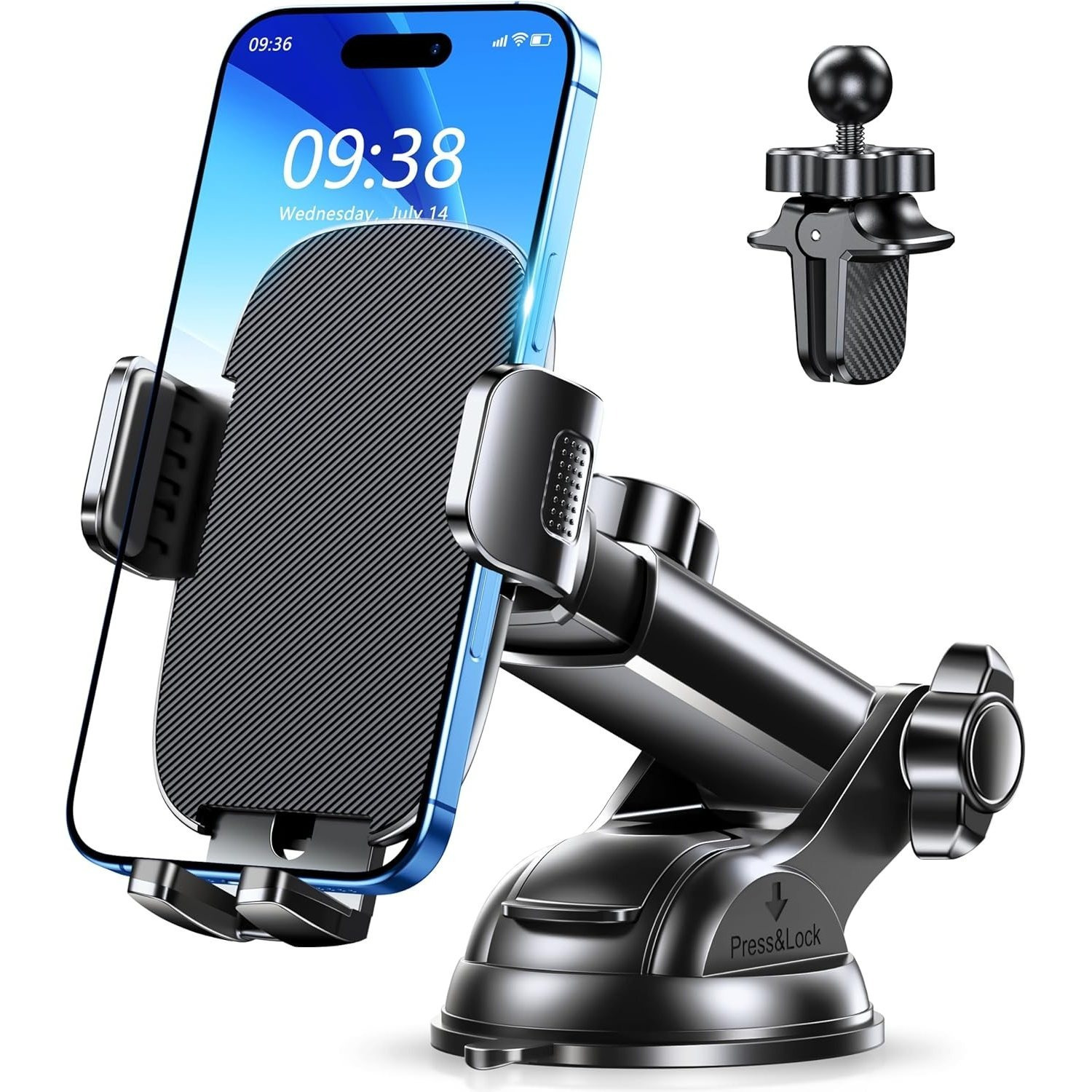 TEMU Soporte de teléfono para tablero , montaje ajustable mejorado para teléfonos celulares, compatible con los modelos, puede ser posicionado