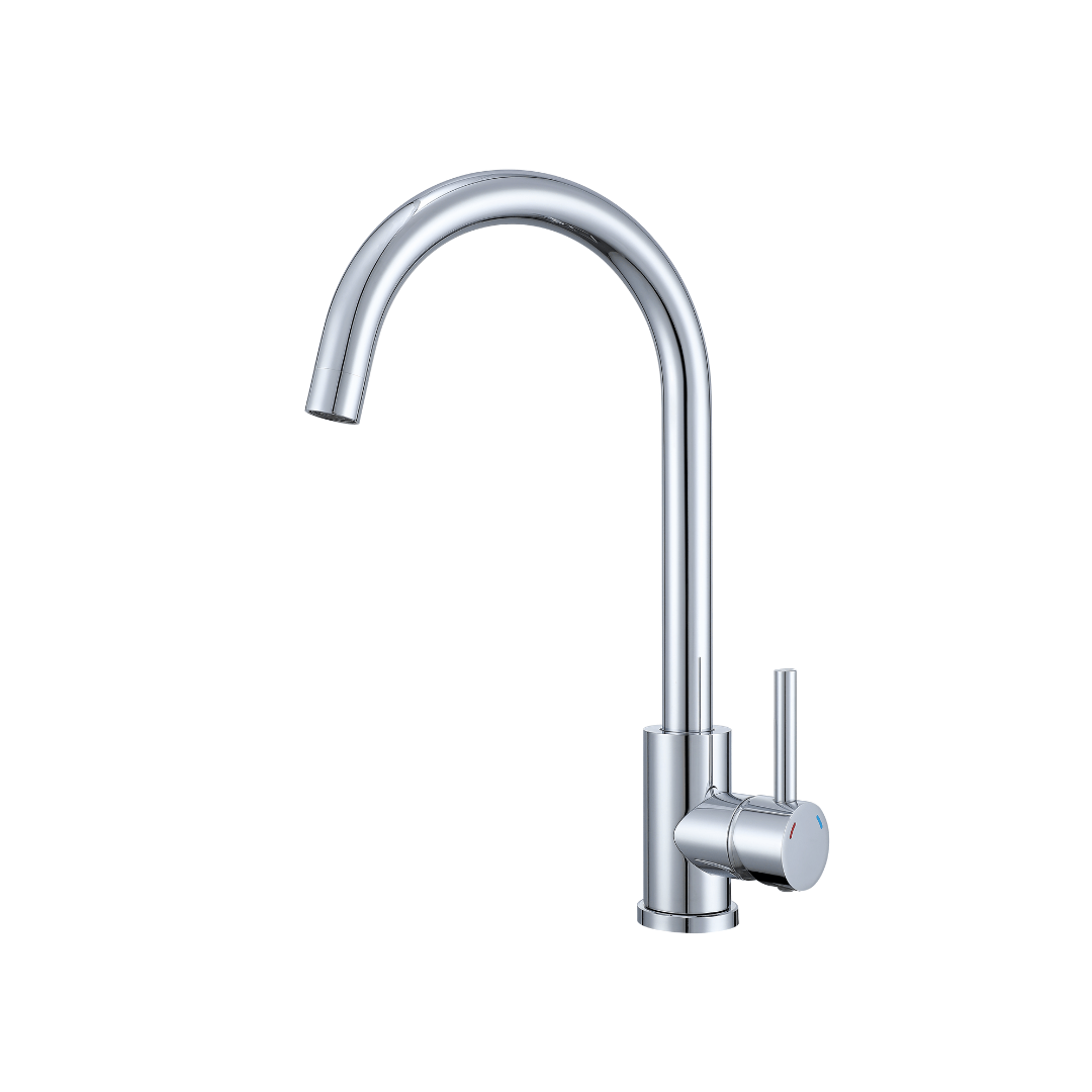 Image of Vbchome Kitchen Faucet Chrome In Granite Look - 360° Rotatable Single-handle Faucet Made Of Stainless Steel For Sink, Modern And Easy To Clean