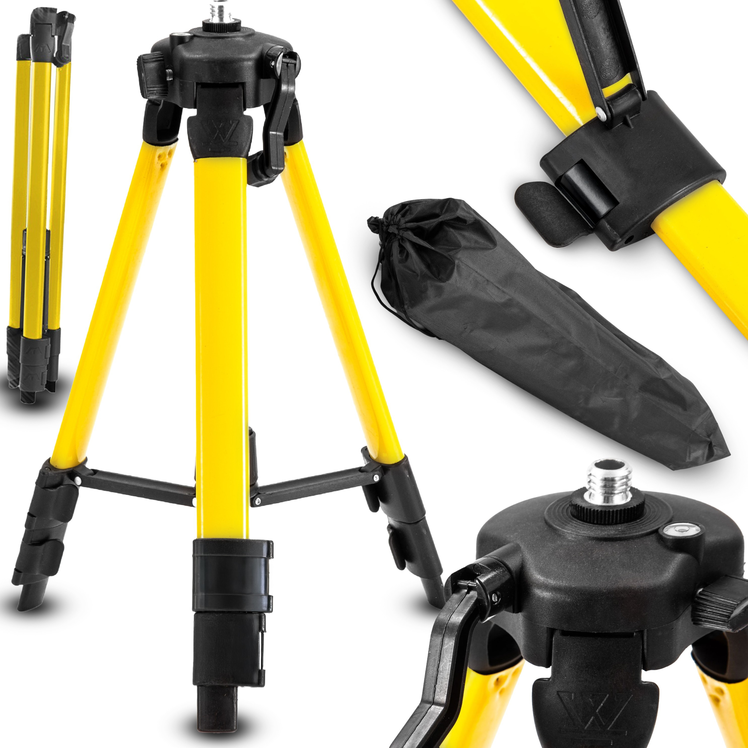 TEMU Support Laser pour Retoo Handytools, Support pour Niveau Laser, Filetage 5/8 pouce, Hauteur Réglable, Pied Télescopique, Système de Dégagement