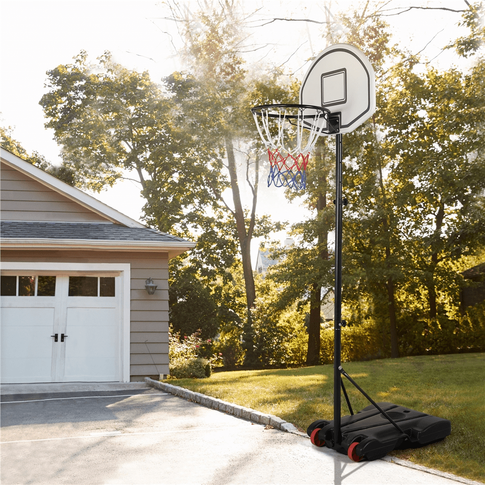 TEMU Costoffs Height-adjustable Basketball Stand 159 - 214 Cm Basketball Hoop With Stand, Portable Hoop Setup On Wheels