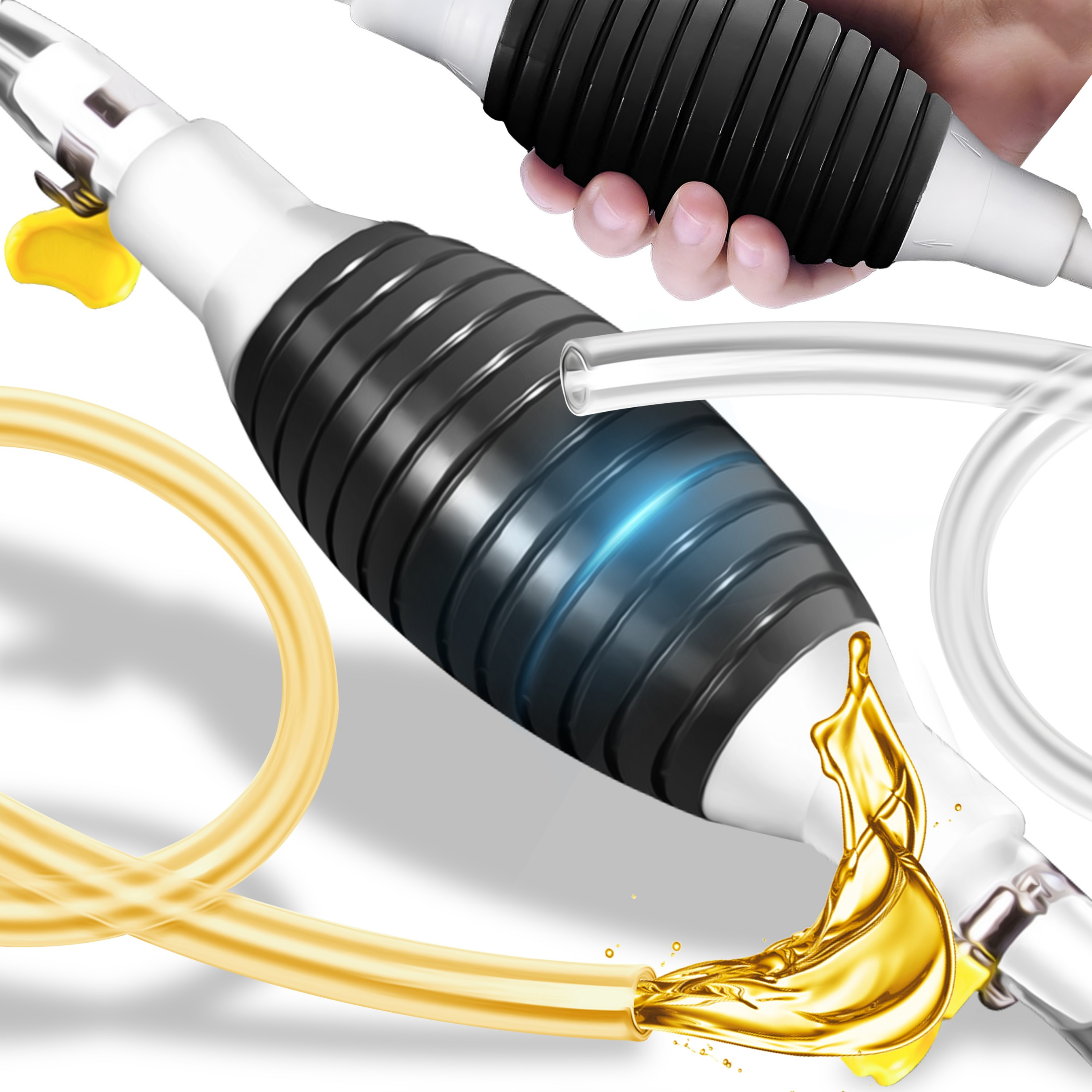 TEMU Pompe à Manuelle Retoo HandyTools pour Évacuation d'Eau, d'Huile et de , Débit jusqu'à /h, Aucune Alimentation Externe Requise, Fonctionnement à