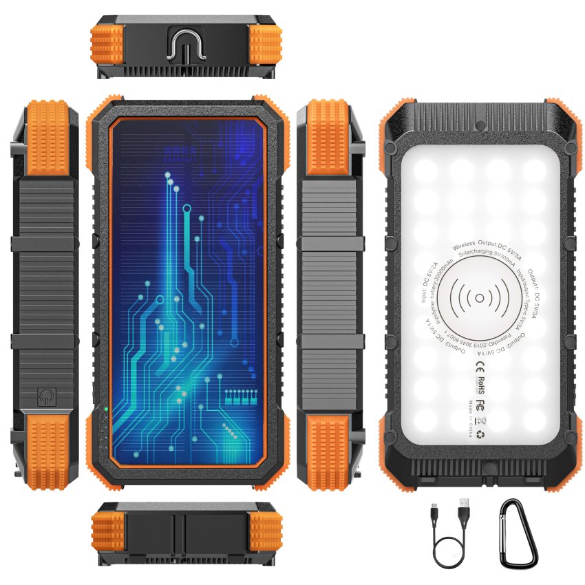 Power Bank Solar SenDeluz 32000 MAh Solar Powerbank Produktbild-Vorschau 12