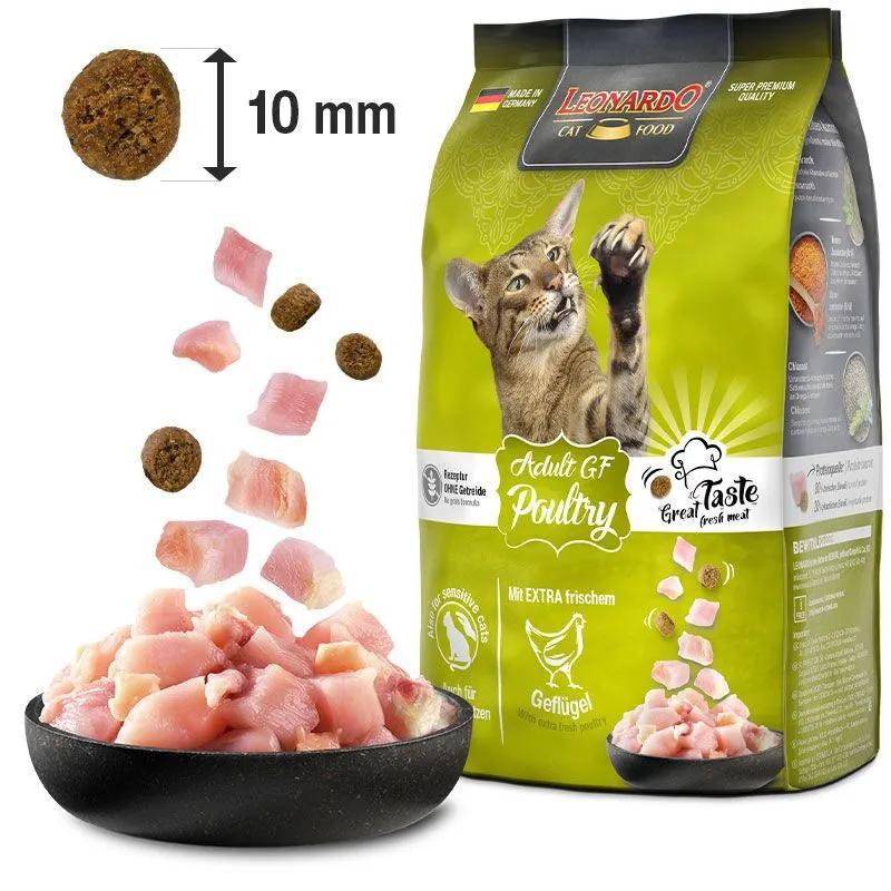 Leonardo Adulte GF | Nourriture pour Chats | Croquettes Sans Céréales pour Chats | Nourriture Complète pour Chats Adultes de Toutes Races de 1 An et Plus