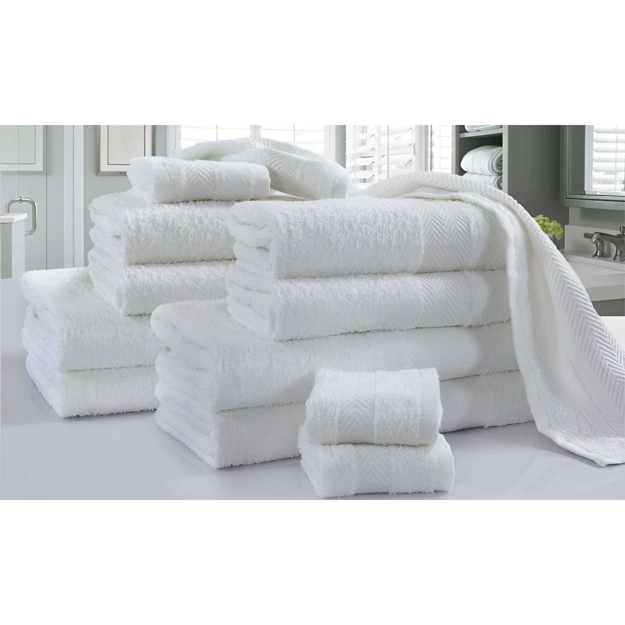 E-shop Handtuch set Handtücher Duschtücher Gästetuch aus 100% Baumwolle Premium 6er Set