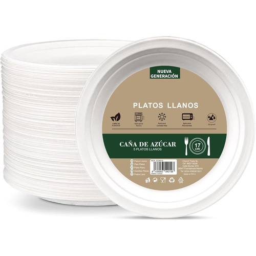 platos de papel de fibra de caña de | platos especiales para pastel de | platos para y cena | platos para y frutas | platos para ensaladas de carne | platos de papel engrosados resistentes al aceite , fiestas, reuniones, actividades al aire libre, picnics, festivas en casa | ideal para de , sin limpieza, de