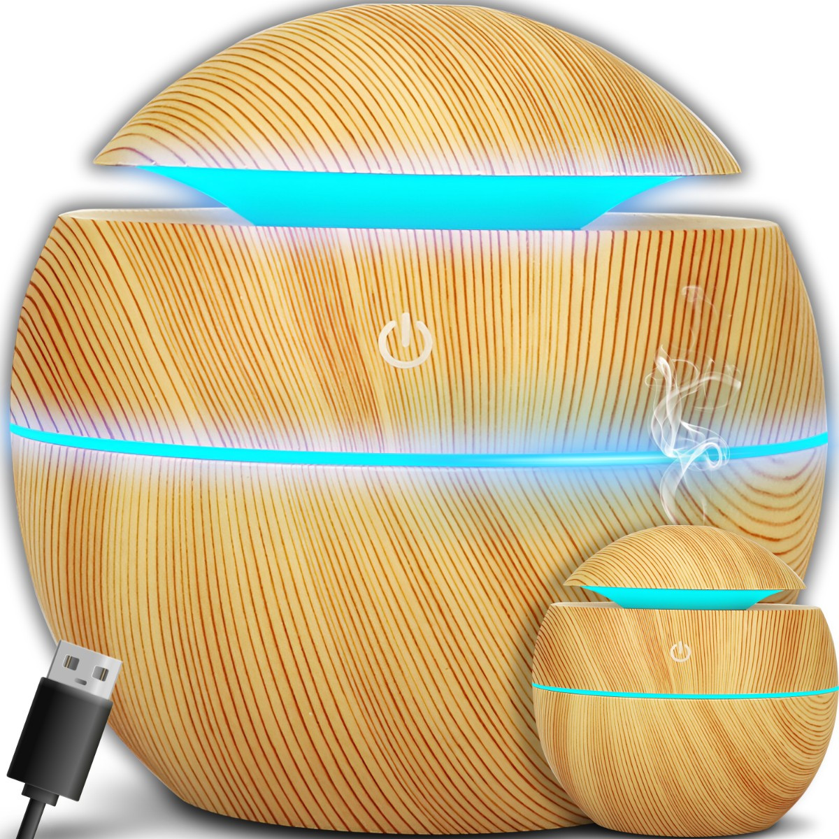 TEMU d'air RETOO Techpro, Diffuseur de parfum électrique, Fonctions d'humidification et d'aromathérapie, Humidification, de brumisation, Surface de