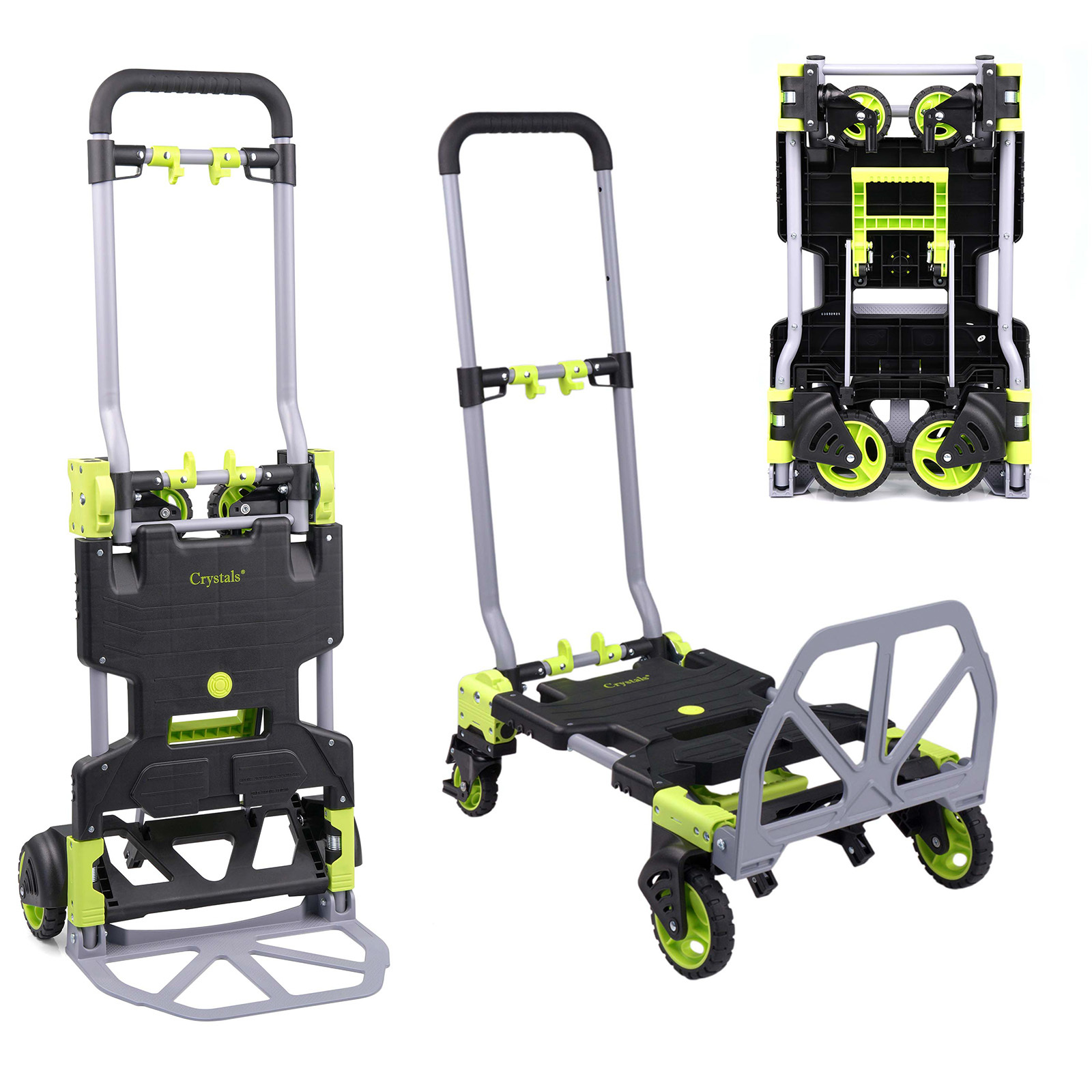 TEMU 2-in-1 Folding Sack Truck & Platform Trolley – Heavy-duty Hand Truck Dolly With 120kg Load Capacity – Convertible Aluminium Sack For Home,