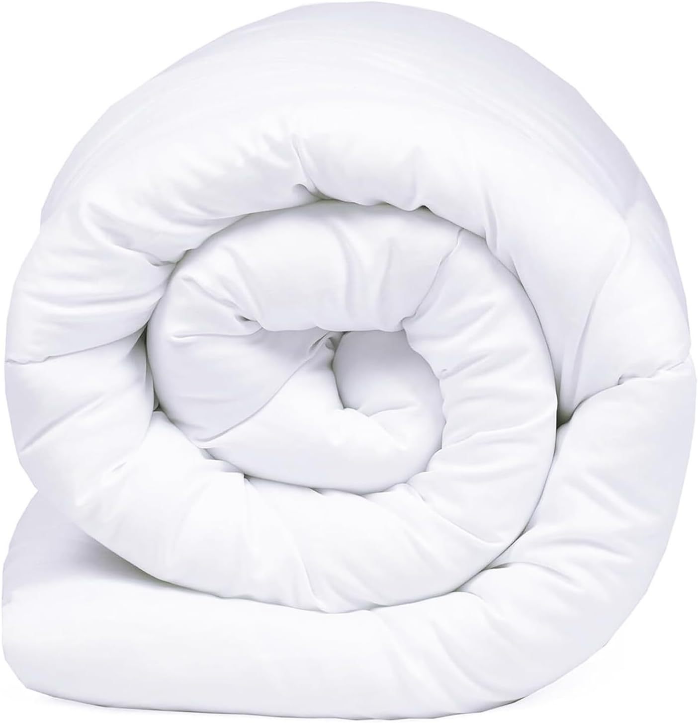 Close-up of the box-stitch construction of the all-season quilt