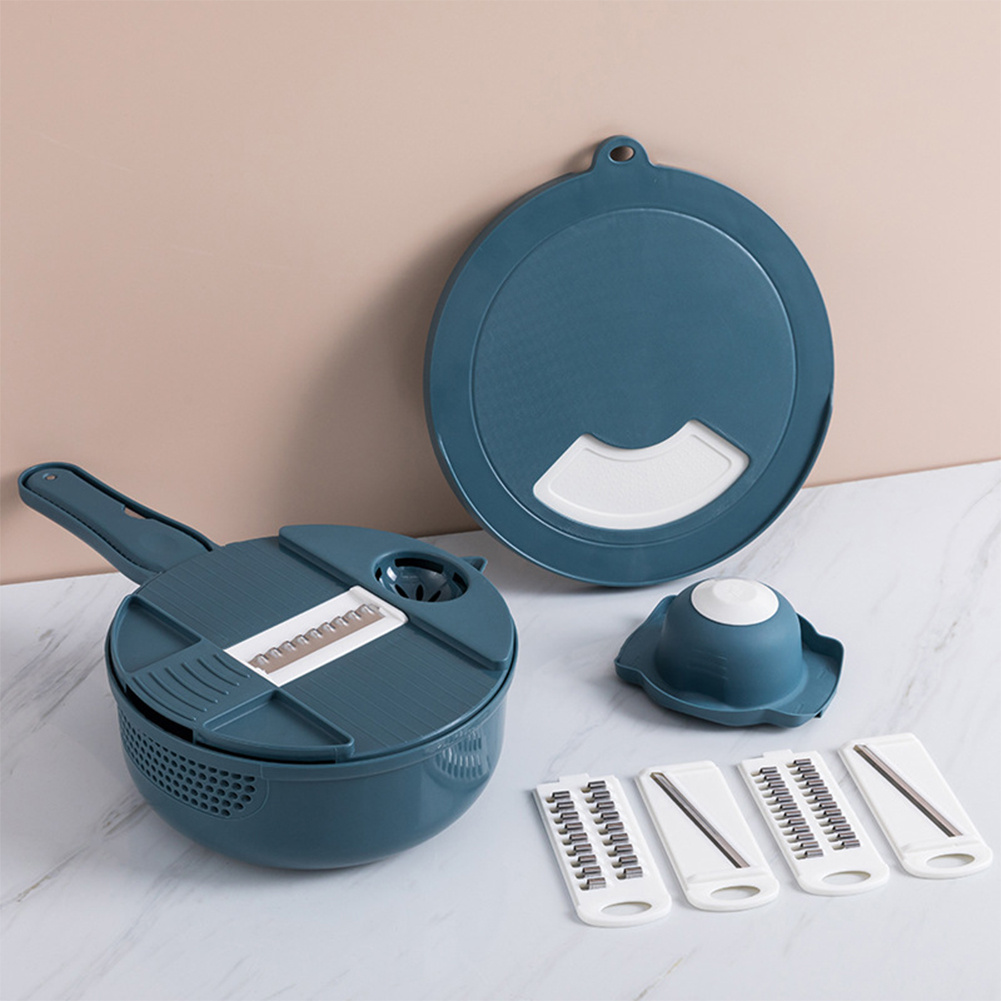 12pcs Vegetable Chopper Set with Container & Six Knives