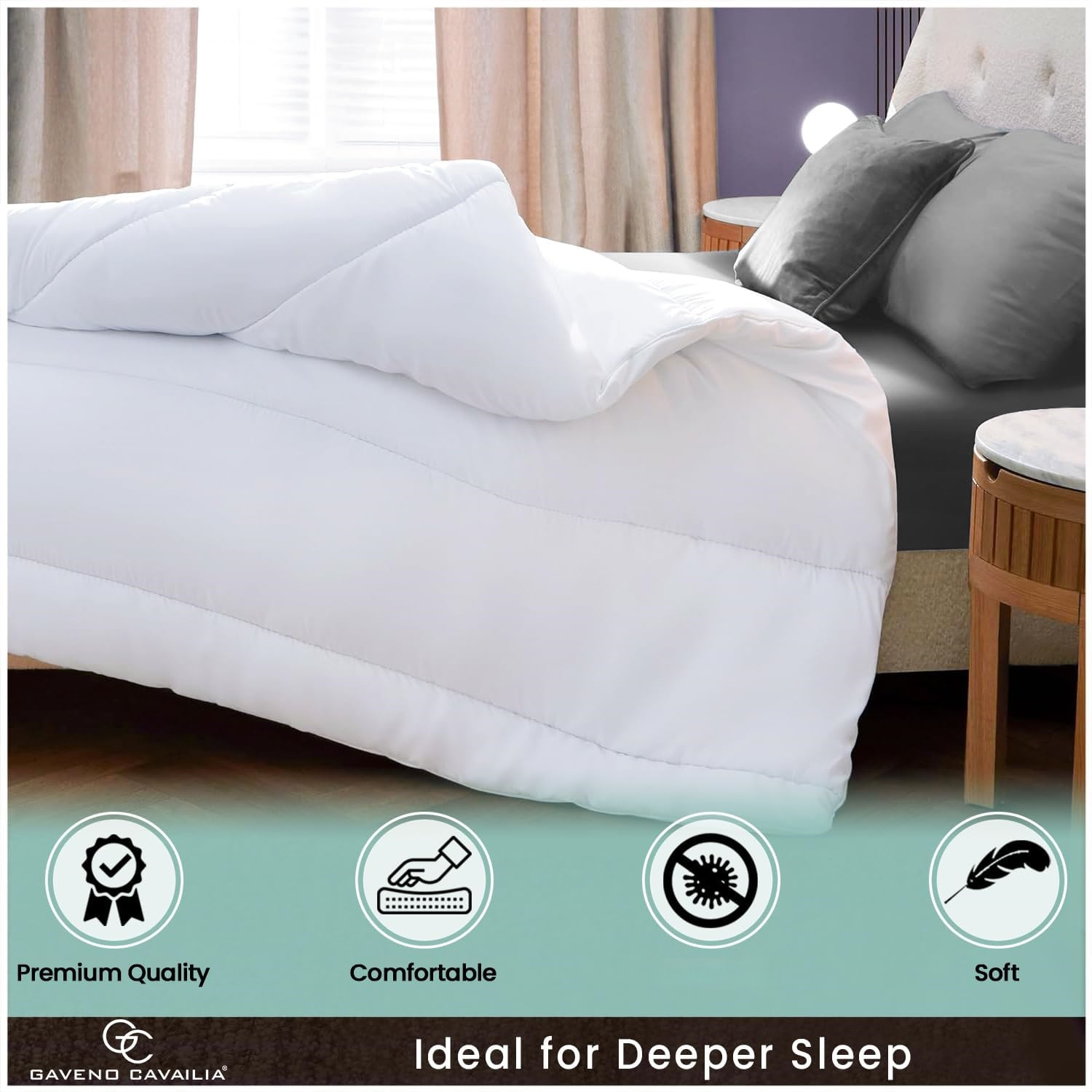 All-Season 10.5 Tog Duvet | Hollowfibre Quilt | Rugstars UK - Image 3