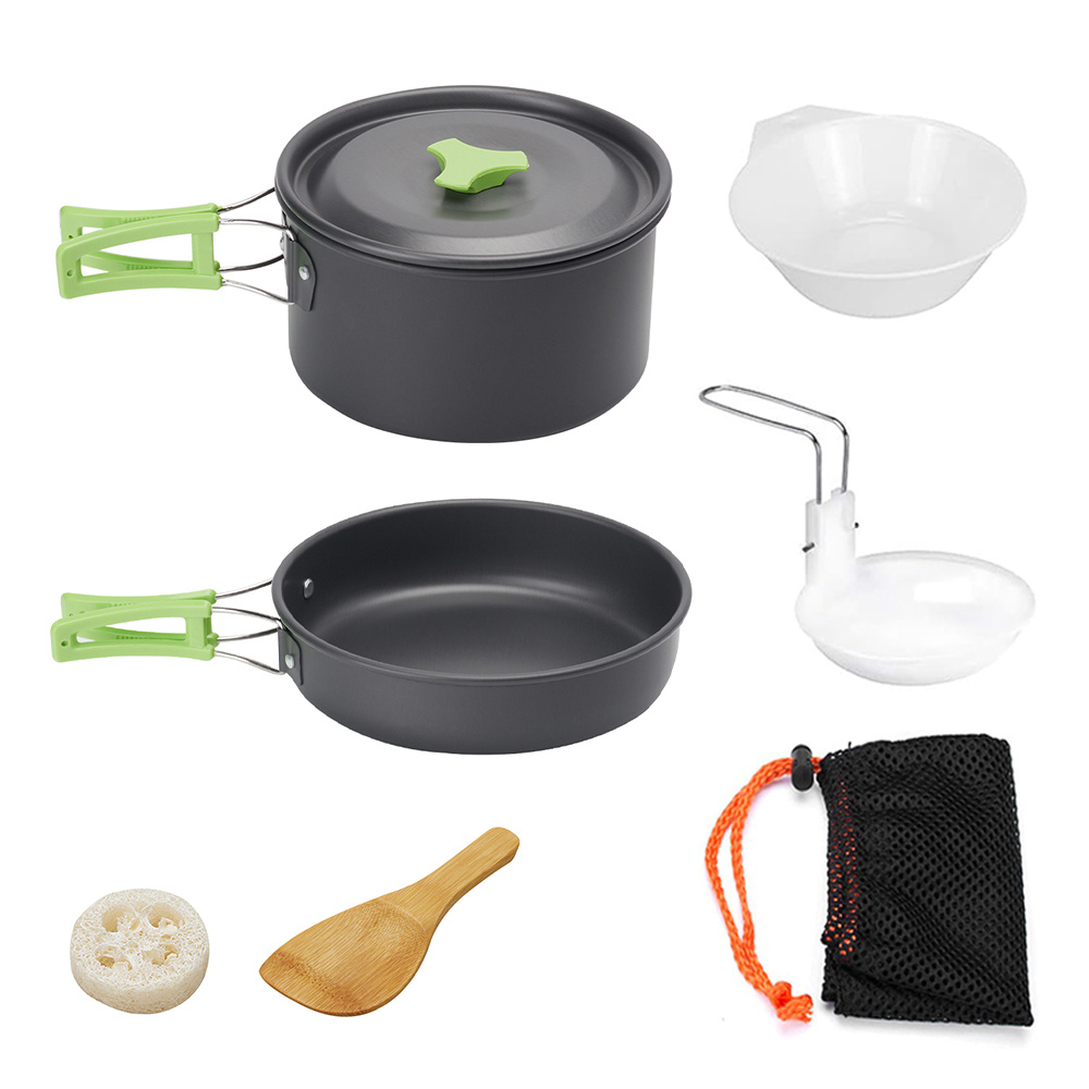 TEMU Camping Cookware Set, Portable Modular Camping Cookware, Outdoor Cookware, Backpacking Picnic Cookware, Suitable For Travel, Picnics And