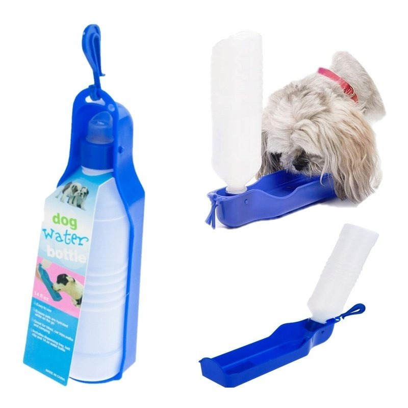 TEMU Portable Dog Bowl Bottle With Clip, 250ml Travel Pet Bowl For Pets
