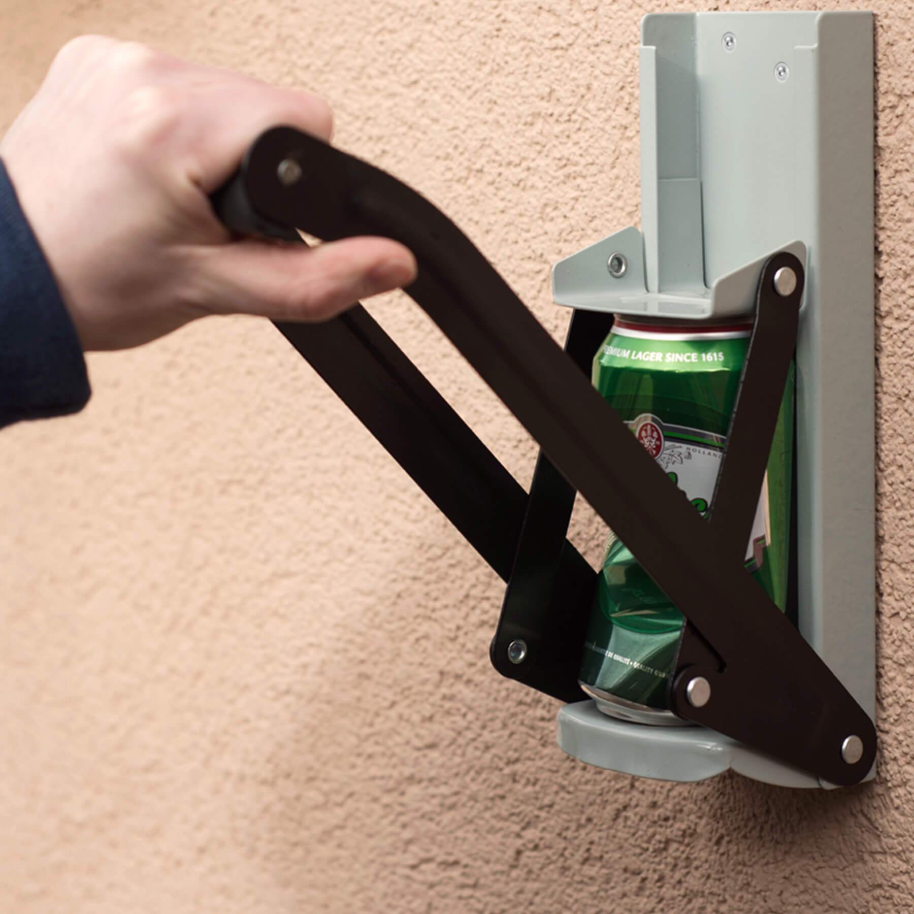 TEMU Retoo Bottle Crusher, Wall-mounted, Crushes Pet Bottles, Aluminum Cans, Built-in Beverage Opener, Designed For Home And Business Use, Reduces