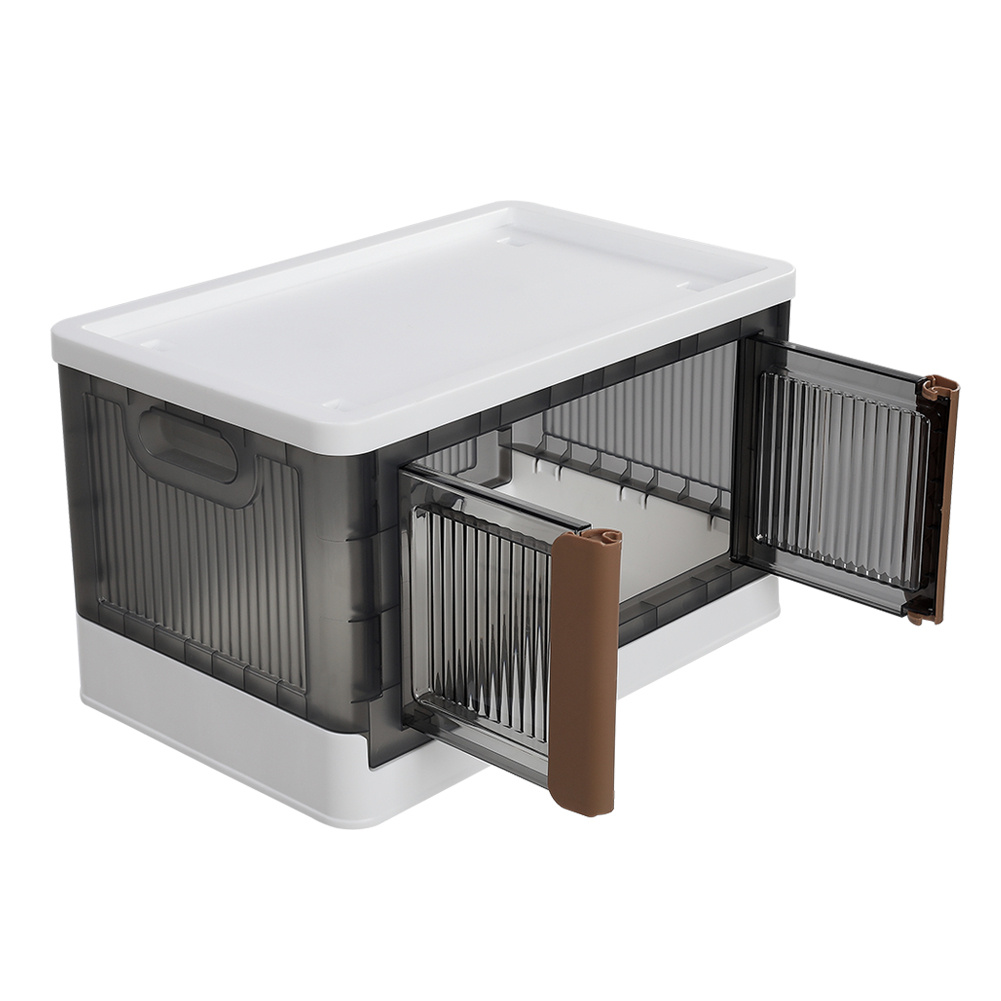 Foldable Plastic Storage Chest 45L with Lid