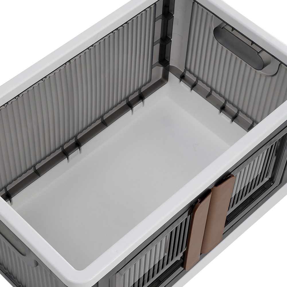 Foldable Plastic Storage Chest 45L with Lid