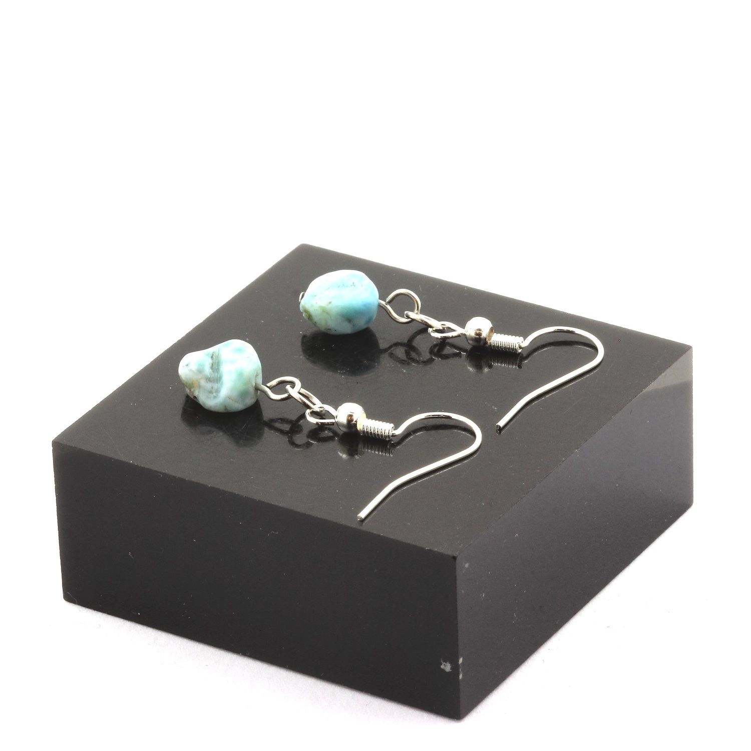 Image of Pearl Earrings 1 From Dominican Republic In Stainless Steel. Made In France