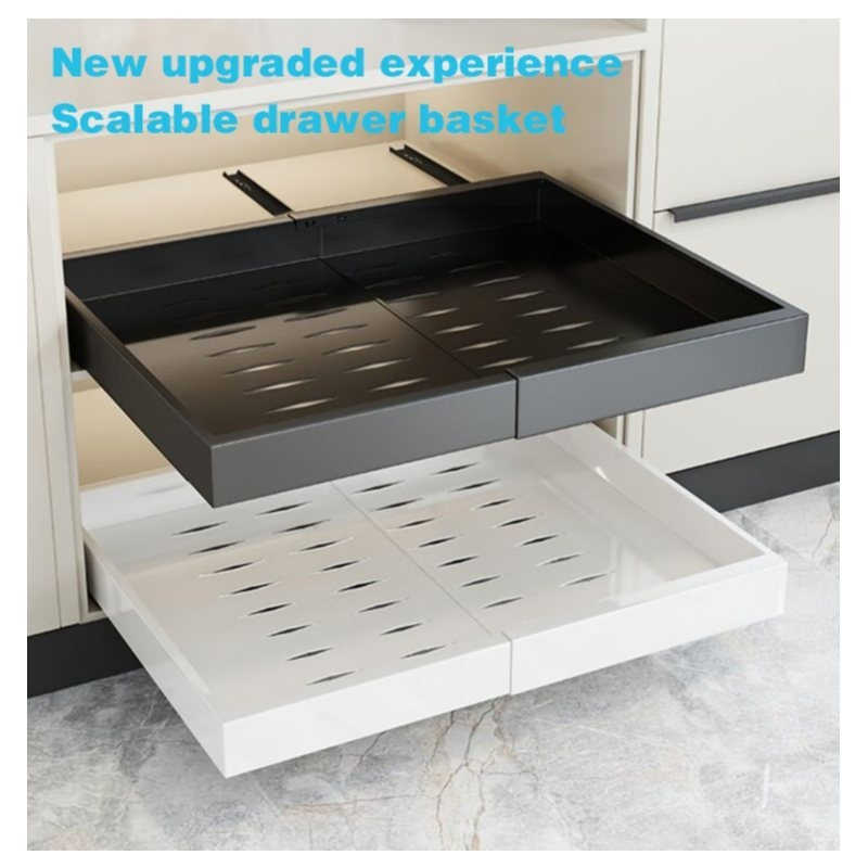 TEMU 1pc Pull Out Cabinet Organizer Slide Out Drawer Storage Shelves Extendable Kitchen