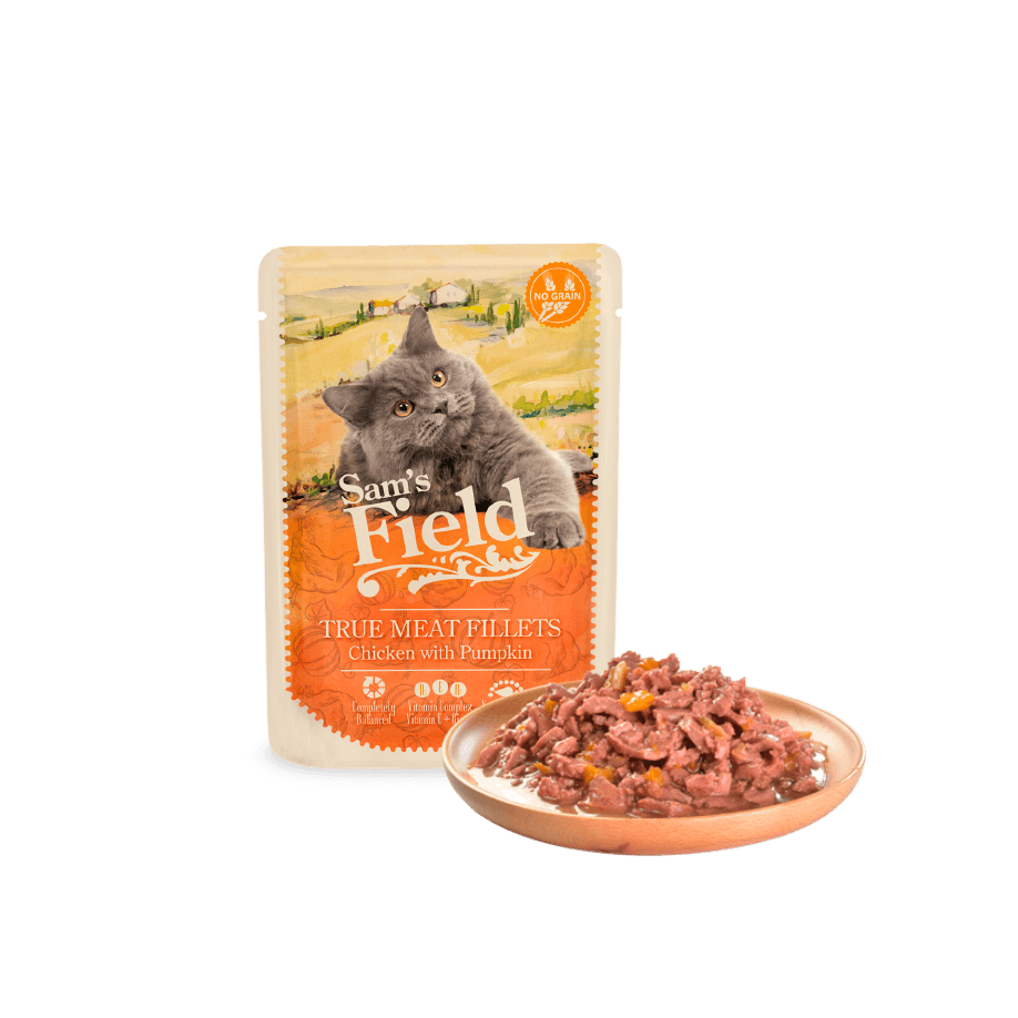 Sam'S Field Wet Food SUPER PREMIUM pour chats 24 sachets X 85 Gr