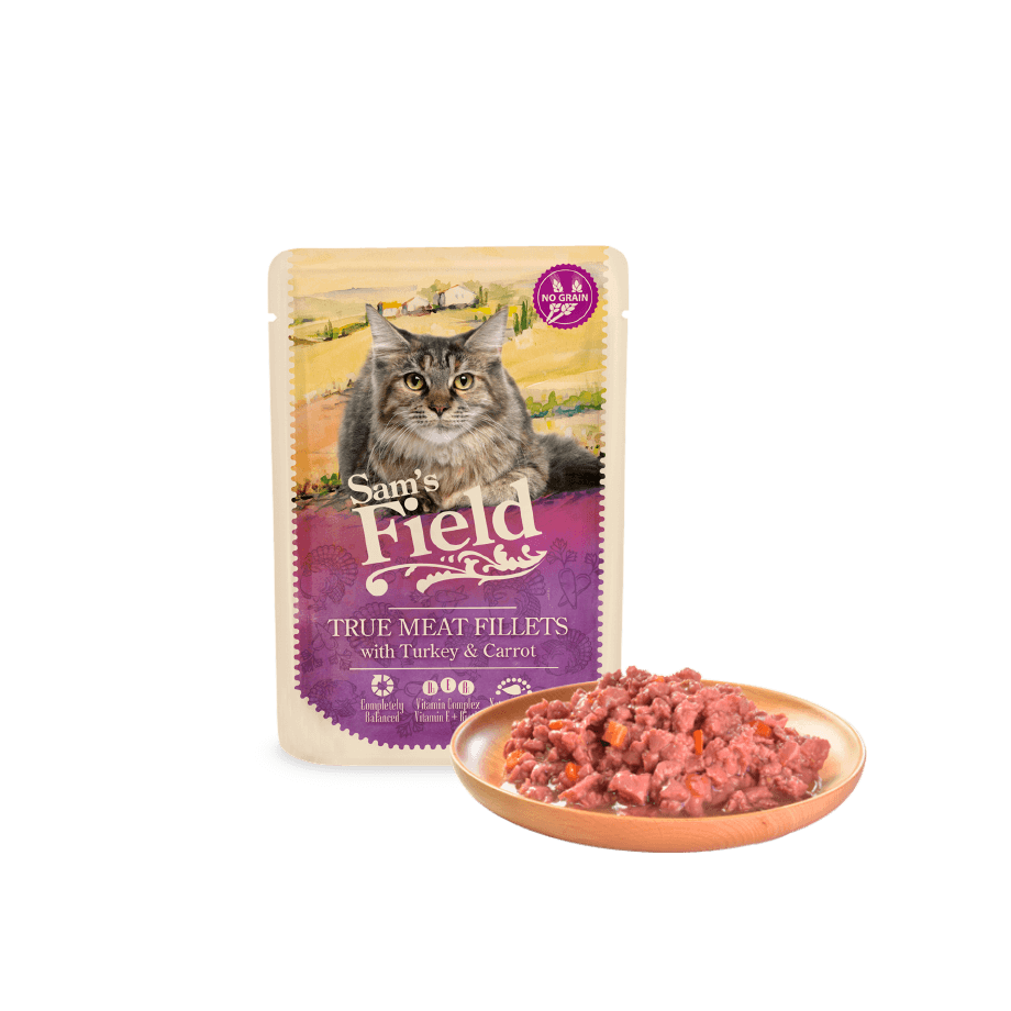 Sam'S Field Wet Food SUPER PREMIUM pour chats 24 sachets X 85 Gr