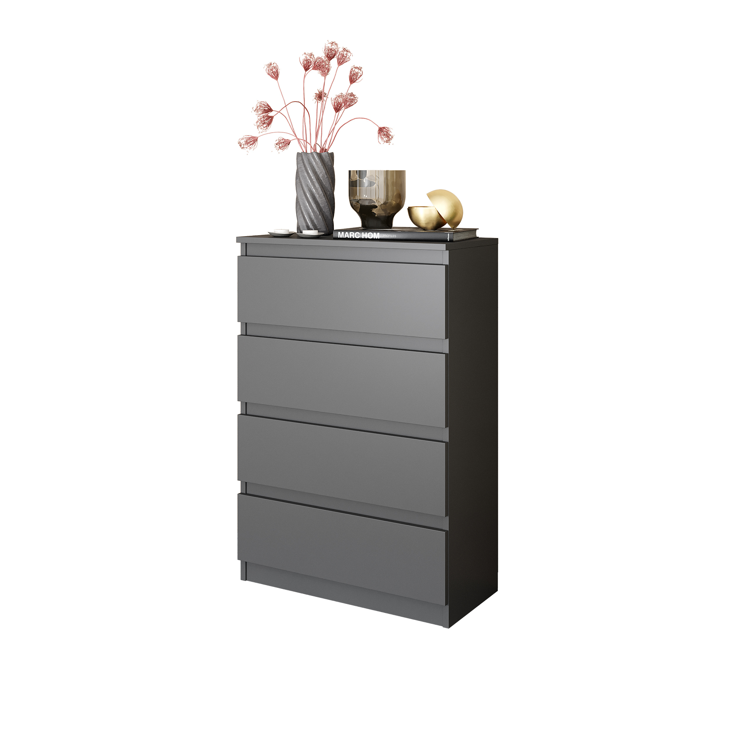 Chest Of Drawers / Sideboard With 4 Drawers - W60cm X H92cm X D33cm