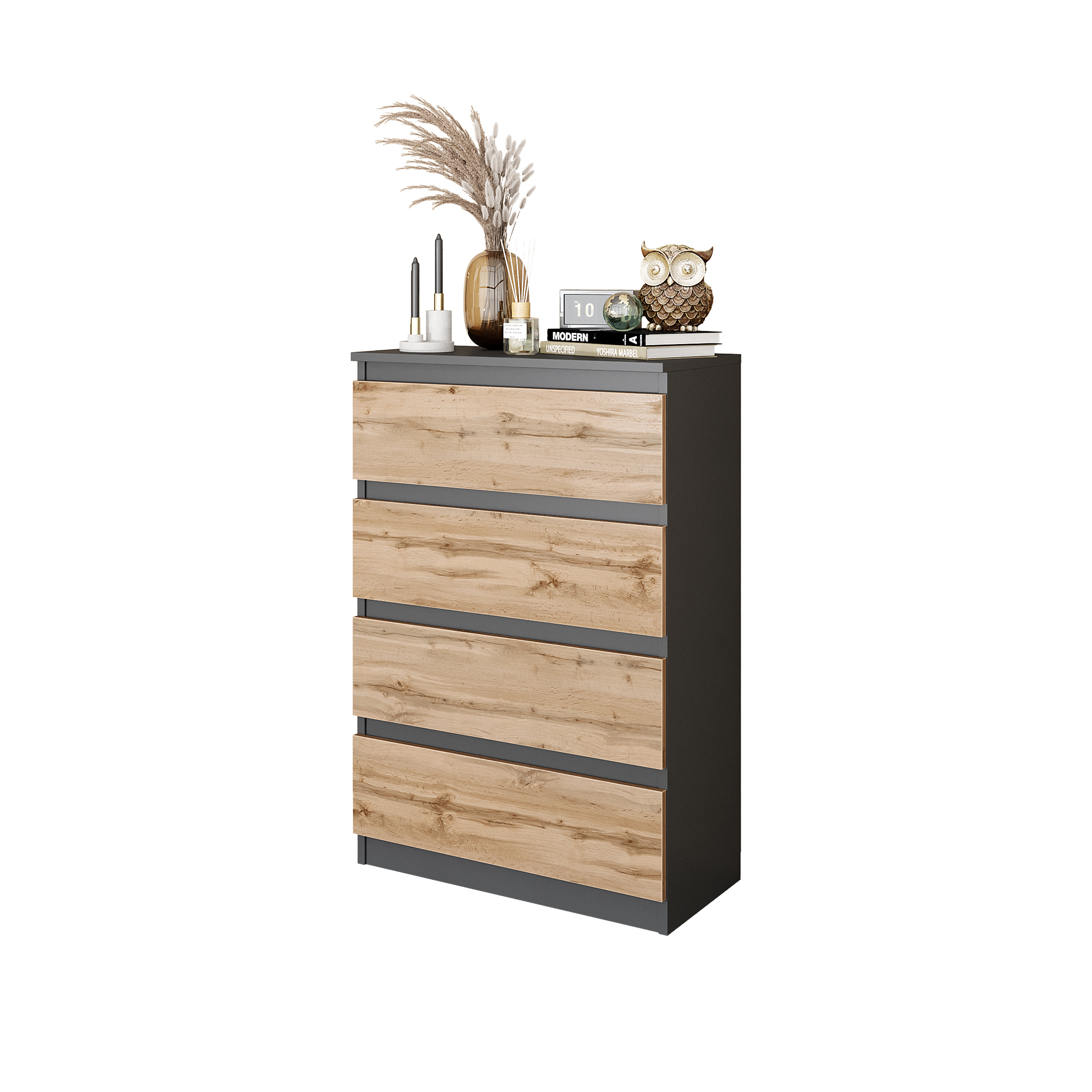 Chest Of Drawers / Sideboard With 4 Drawers - W60cm X H92cm X D33cm