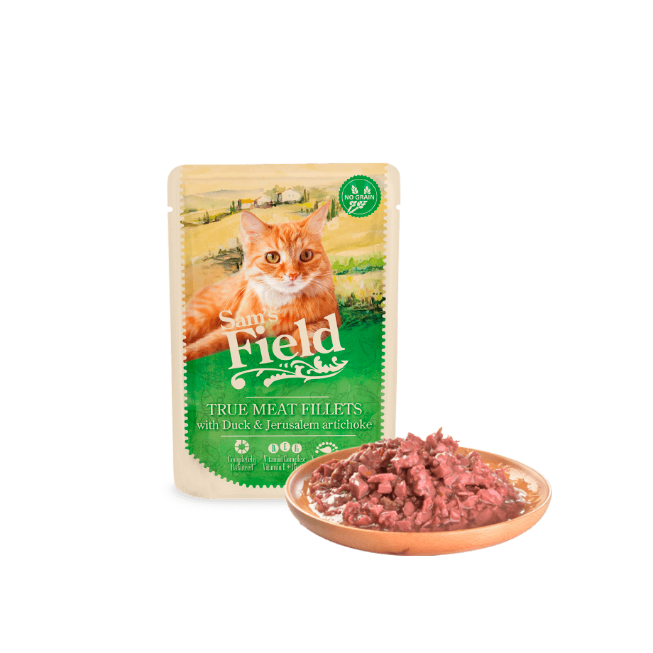 Sam'S Field Wet Food SUPER PREMIUM pour chats 24 sachets X 85 Gr