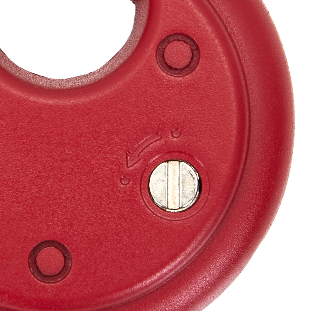 Red 70mm Disc Padlock Combination Lock, 4-Digit Steel Padlock