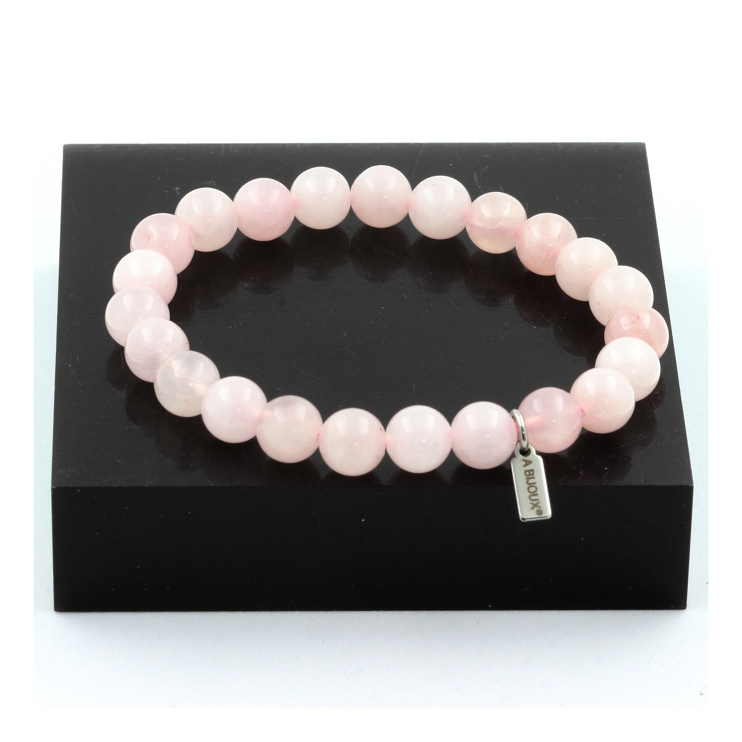 Quartz Bead Bracelet, 8mm