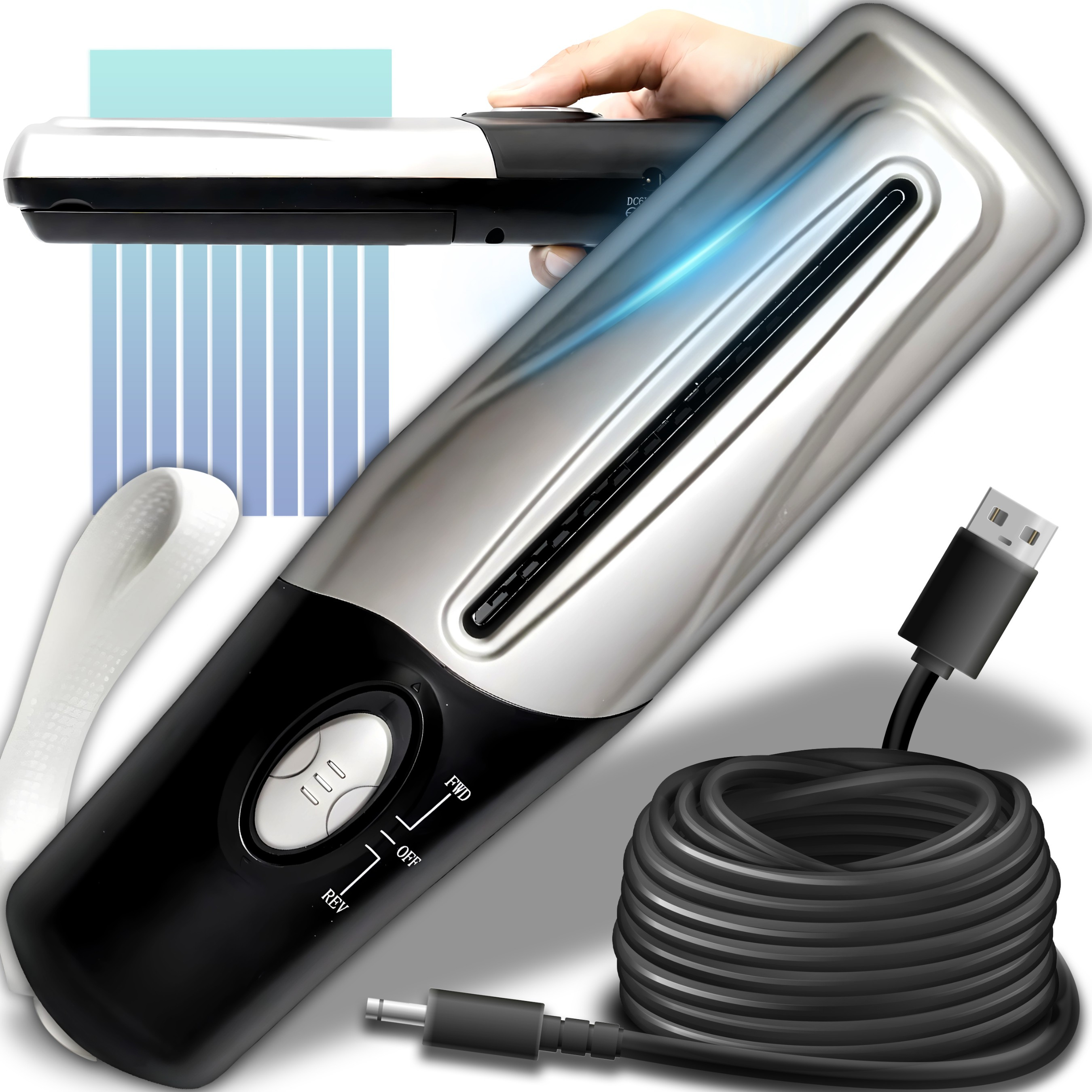 TEMU Portable Paper Shredder Retoo Techpro, High -Cutting Performance, USB DC5V Power Supply, 4Xaa Battery Power, 11Cm Paper Input Width, Compact