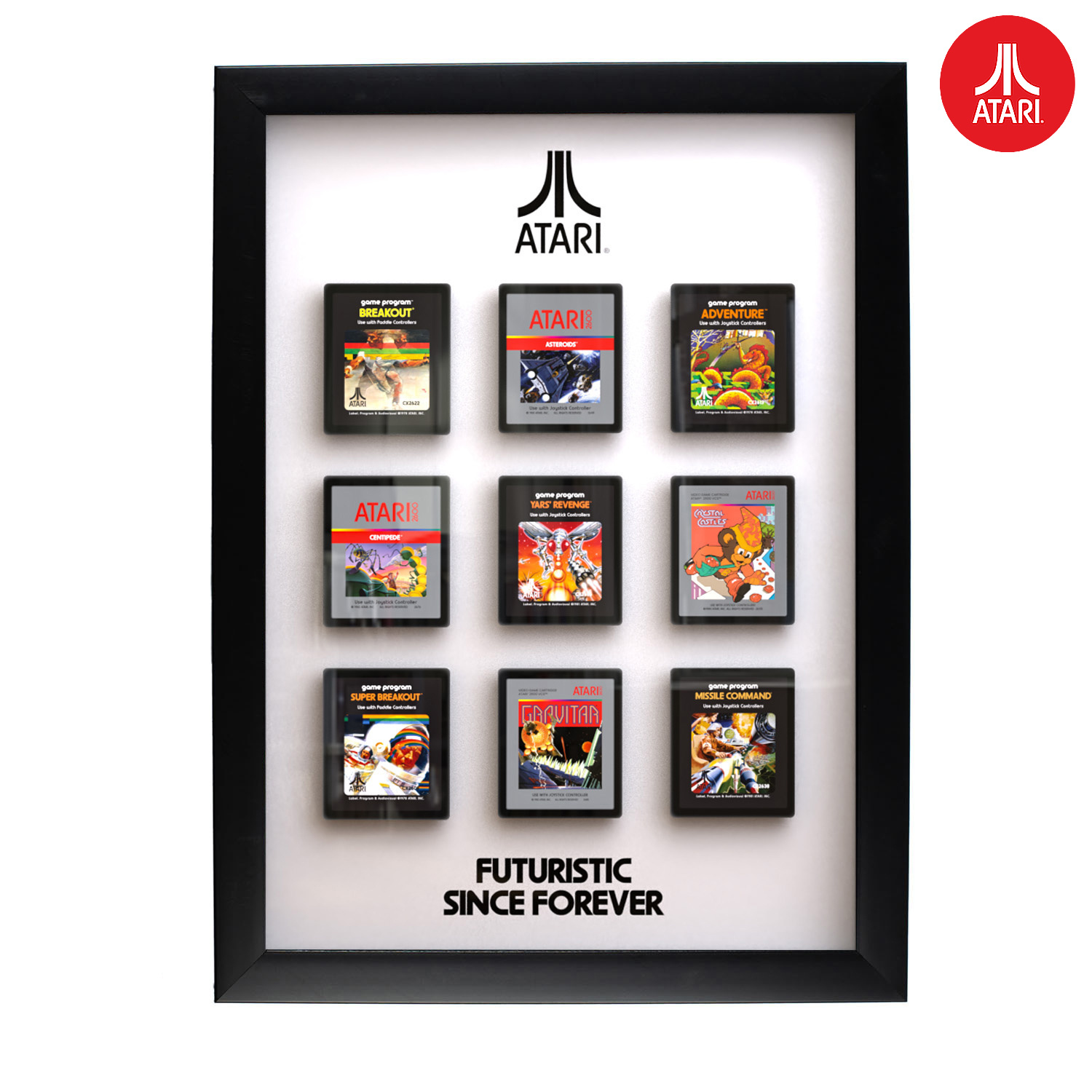 TEMU Official Atari Cartridge Wall Art Retro Gaming 3d Wall Decor Classic Arcade Cartridge Display Collectors Wall Decoration For Gaming Room Office