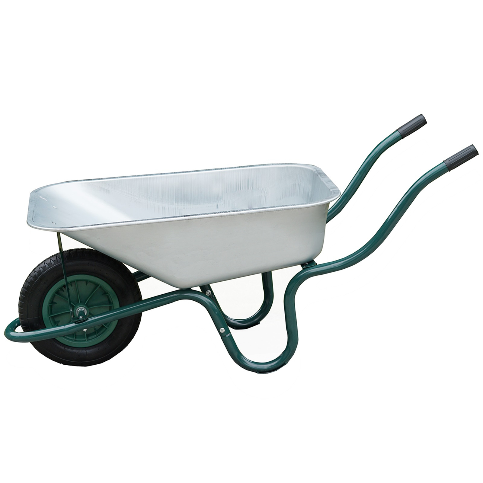 TEMU Heavy Duty Wheelbarrow 85l Litre Galvanised Steel Outdoor Wheel Pneumatic