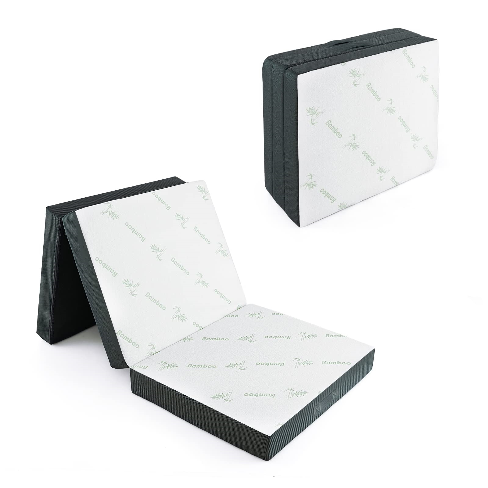 folding mattress guest mattress 3 piece foldable mattress with removable cover 193 x 80 x 10 cm foldable mattress for motorhome guest bed
