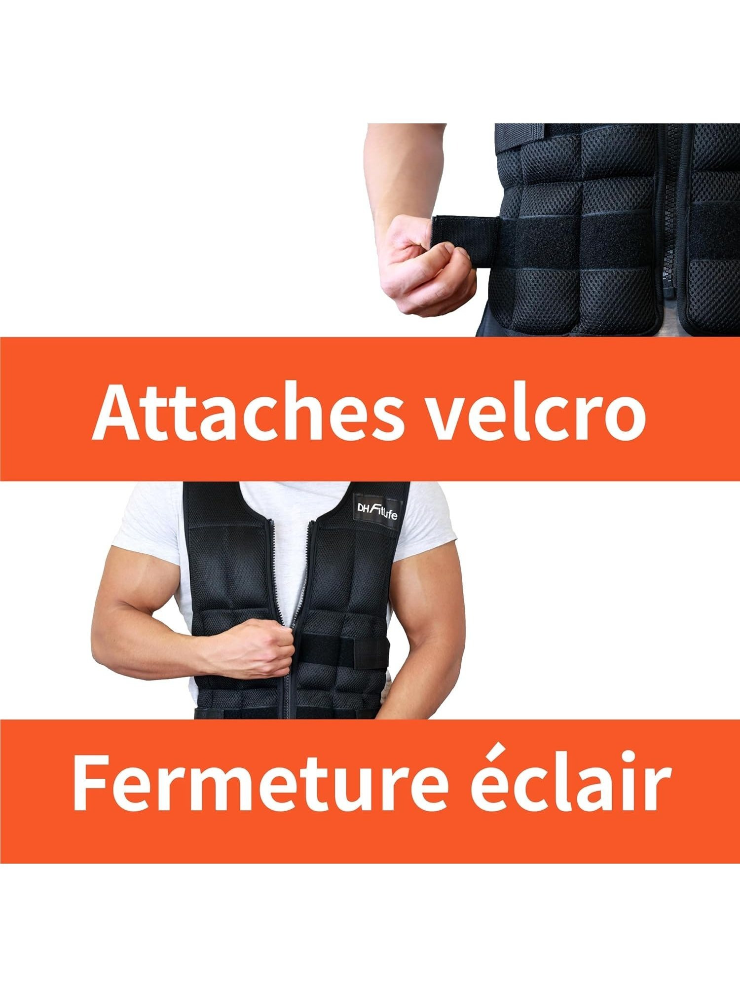 Gilet Lesté SOONHUA 20kg - 12 Poches Pour Sable Ou Plaques Acier - Veste D'Entraînement Poids Variable