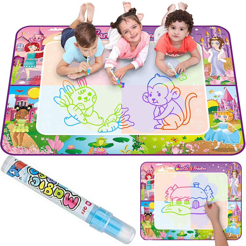 TEMU Smartkids Sensory Painting Mat, Educational Water Mat, Large Size, Includes Paint Pen, Toy For +, Hand-eye Coordination Development, Sensory