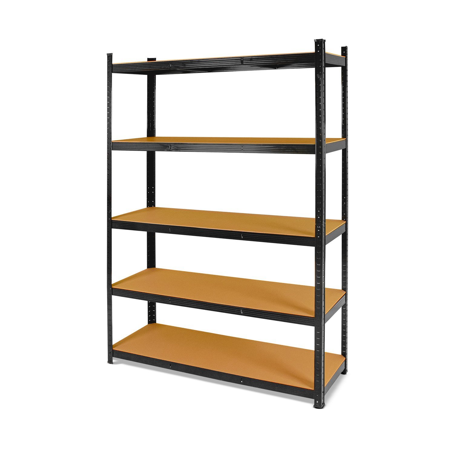 TEMU Brace - Scaffale per carichi pesanti in metallo e MDF con 5 ripiani regolabili 180x90x40 cm o 180x120x40 cm