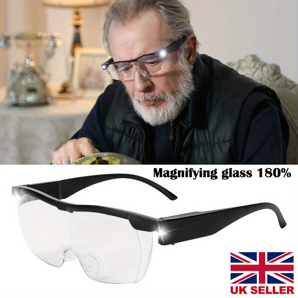 TEMU Magnifying Glasses Loupes 180% Magnifier Glasses Reading Sewing