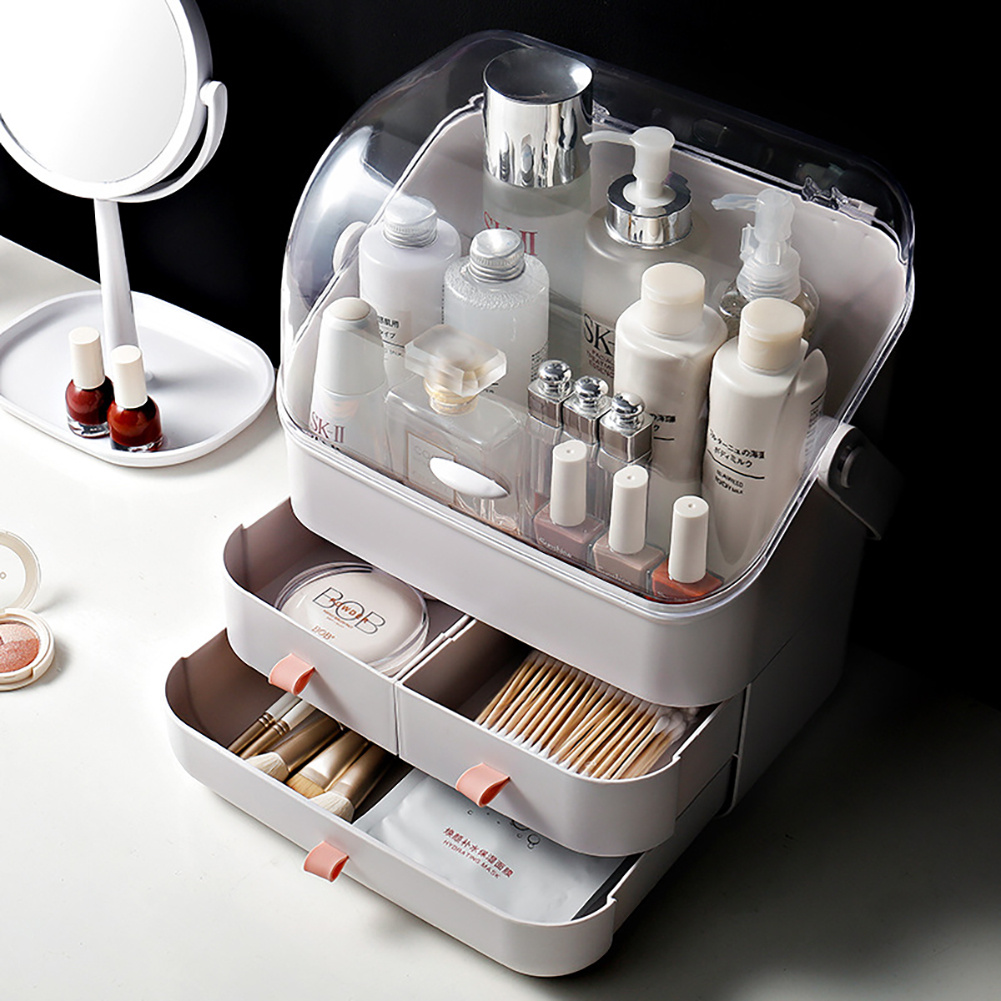 Large Capacity Multi-Layer Cosmetic Display Case for Vanity