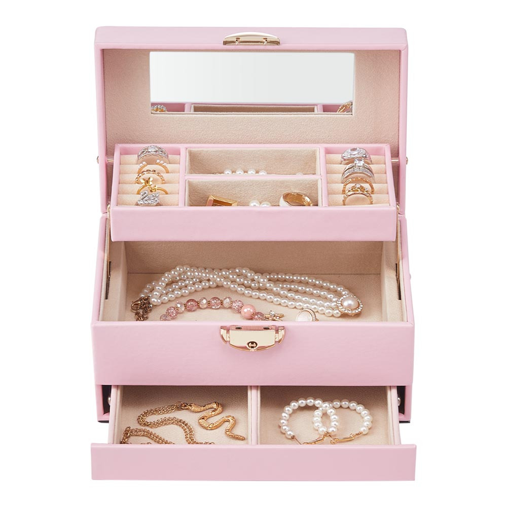 3-Layer Jewellery Box with Portable Travel Case
