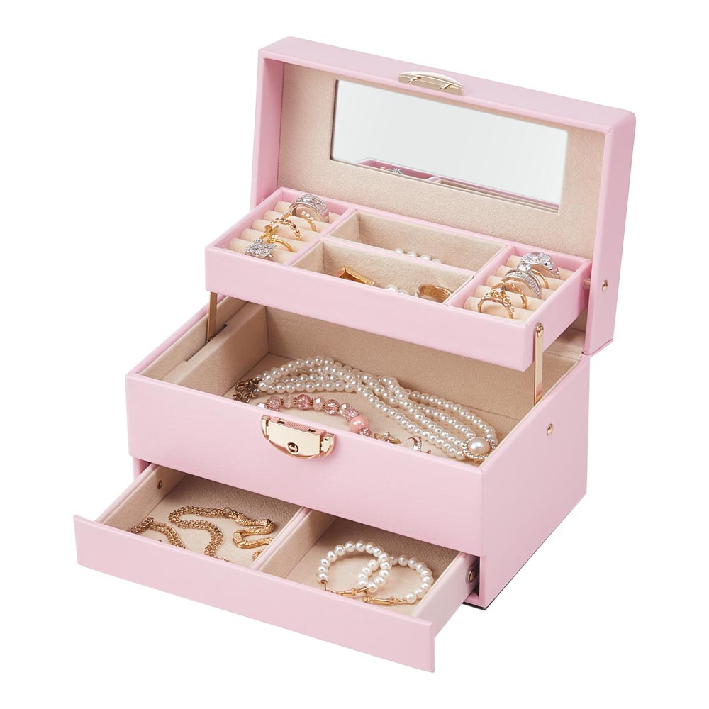 3-Layer Jewellery Box with Portable Travel Case